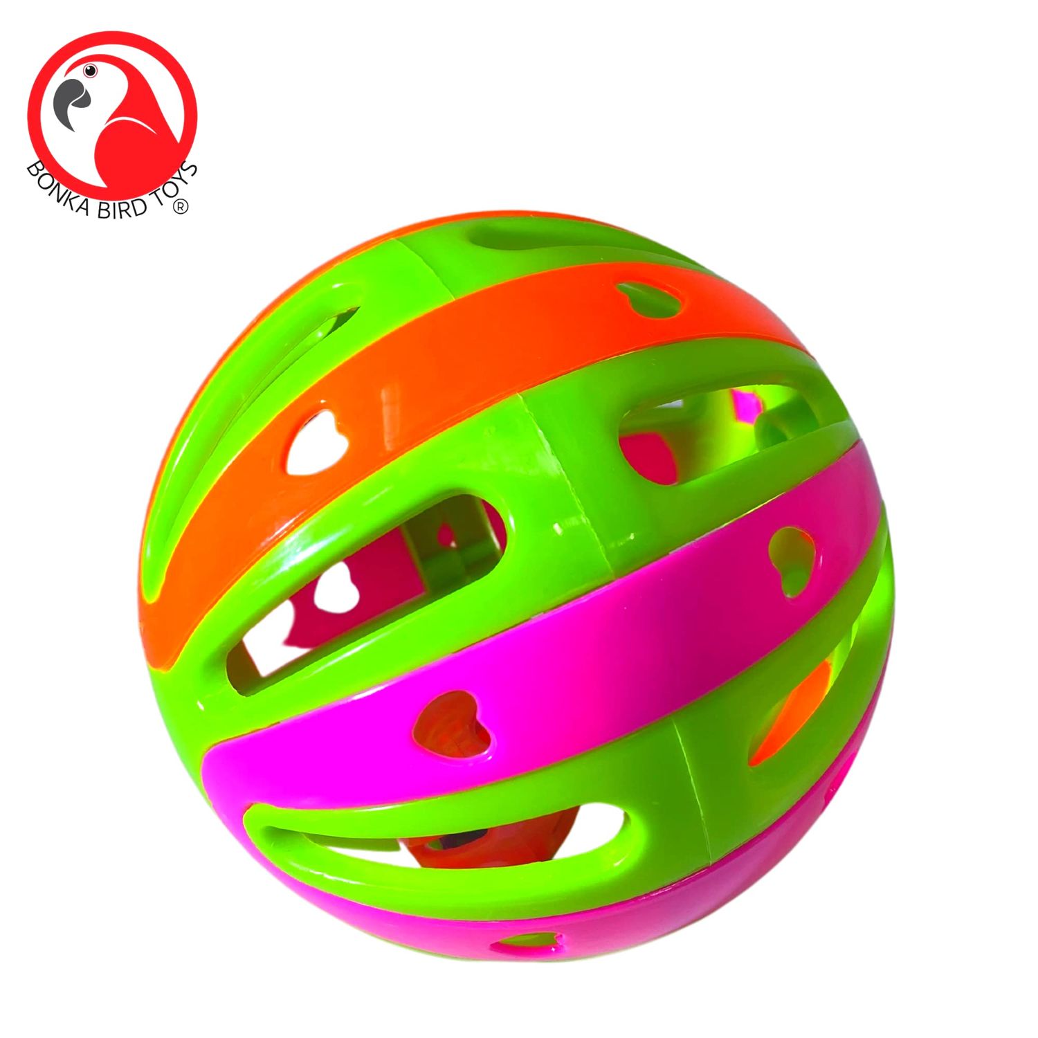 Bonka Bird Toys 3904 4.50" Carnival Ball Parrot Toy, Macaws, Amazons, African Greys, and Similar Sized Birds
