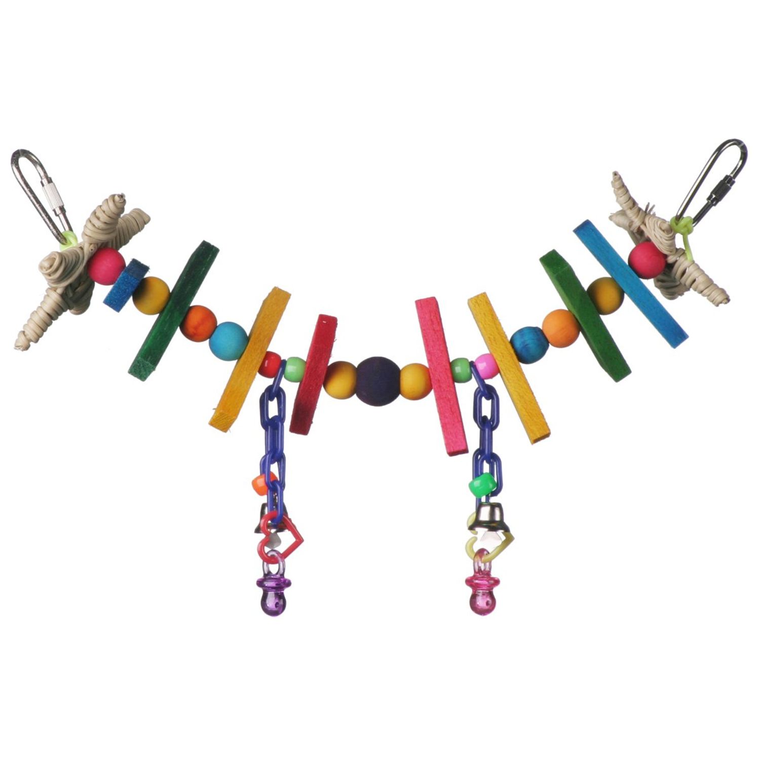Super Bird Creations SB516 Mini Rainbow Bridge Bird Toy, Small Bird Size, 9" x 2"