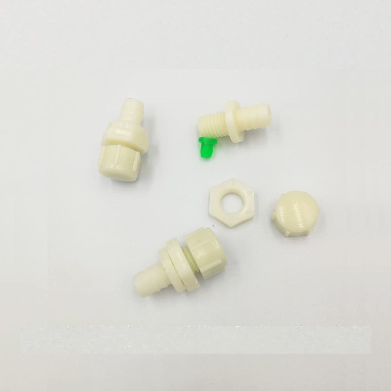 UtySty 10 Pack Bulkhead Water Tank Drain Valve Stopper with Cap M10 3/8 inch Hose Insert Connector Drainage End Thru-Bulk Pipe Fittings for Water Cooler Top Loading Dispenser Aquarium