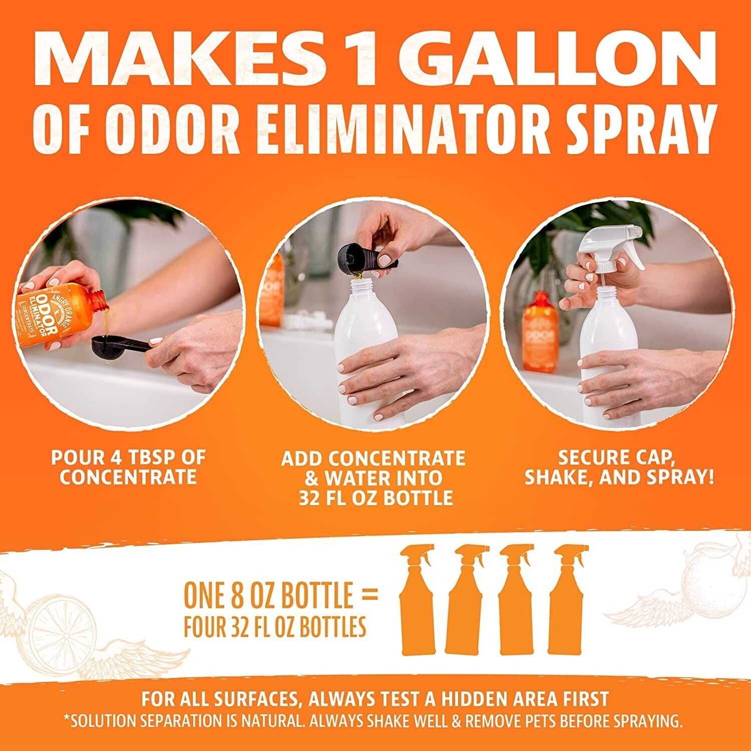 Pet Odor Eliminator for Home- 8oz Dog and Cat Pee Smell Remover for Carpet & Car