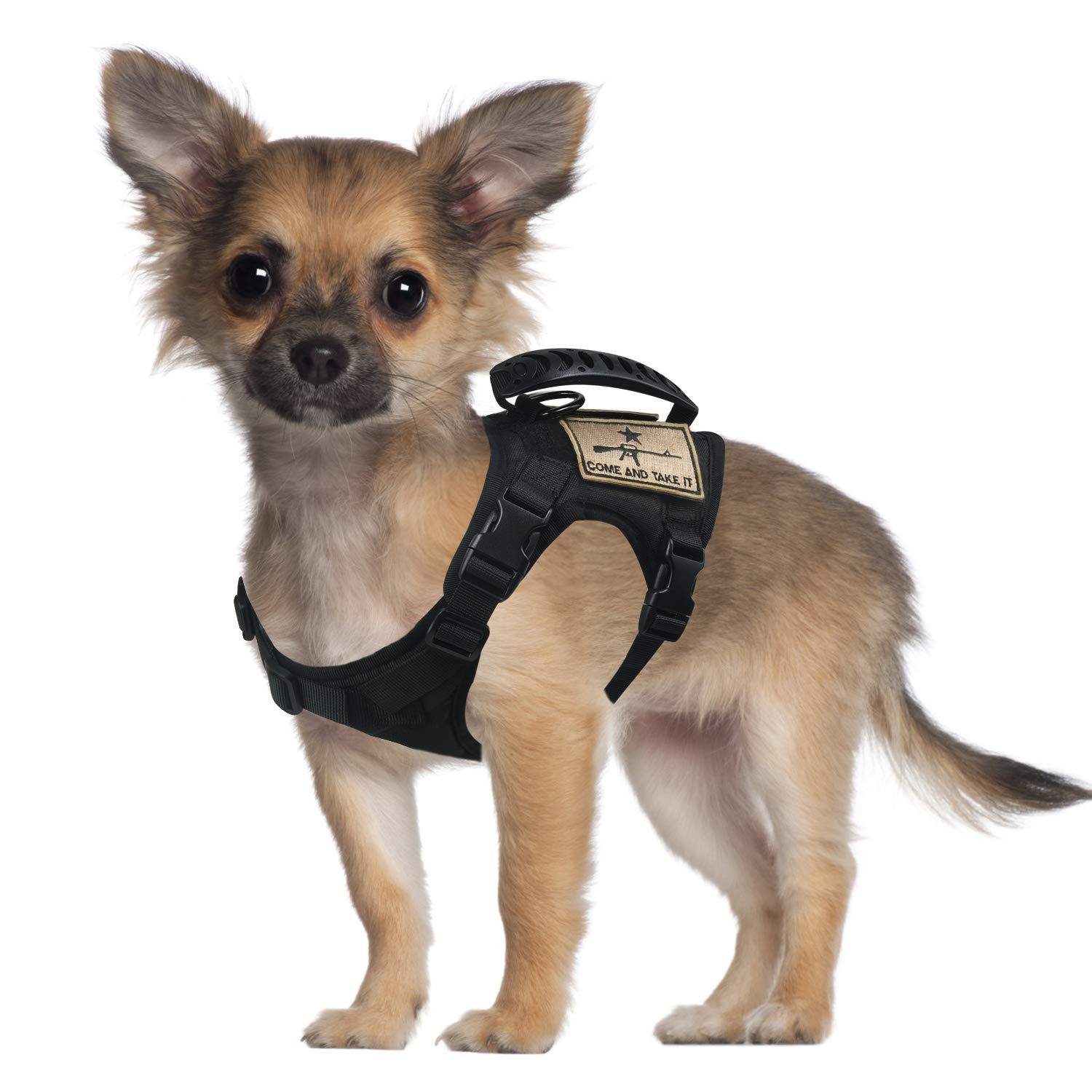 SALFSE Tactical Dog Training Harness Outdoor Working Vest Adjustable Military MOLLE Dog Vest Harness with Rubber Handle