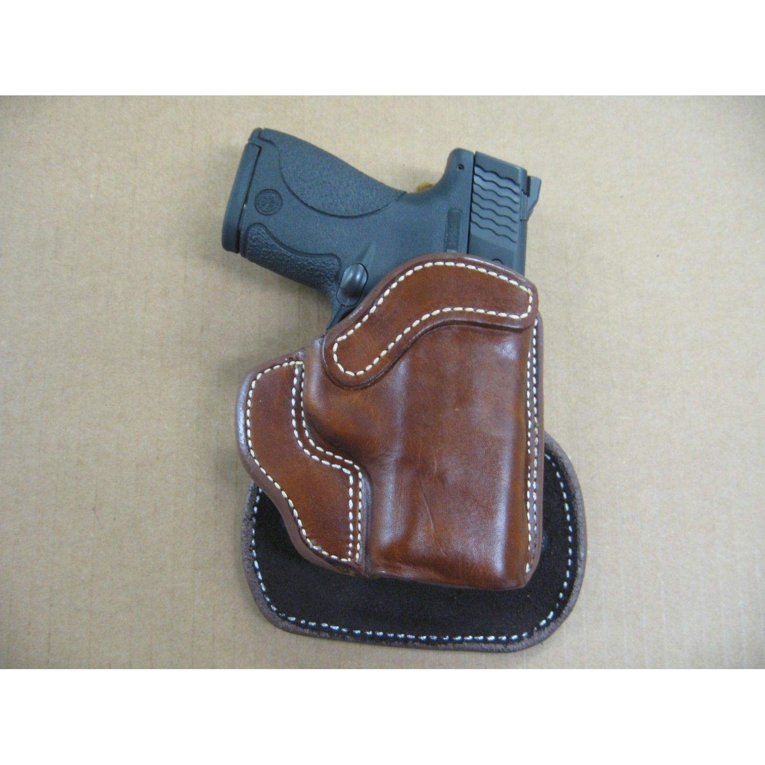 Azula All Leather Molded Paddle Holster CCW OWB for Springfield XDS 3.3" Barrel Pistol Black RH