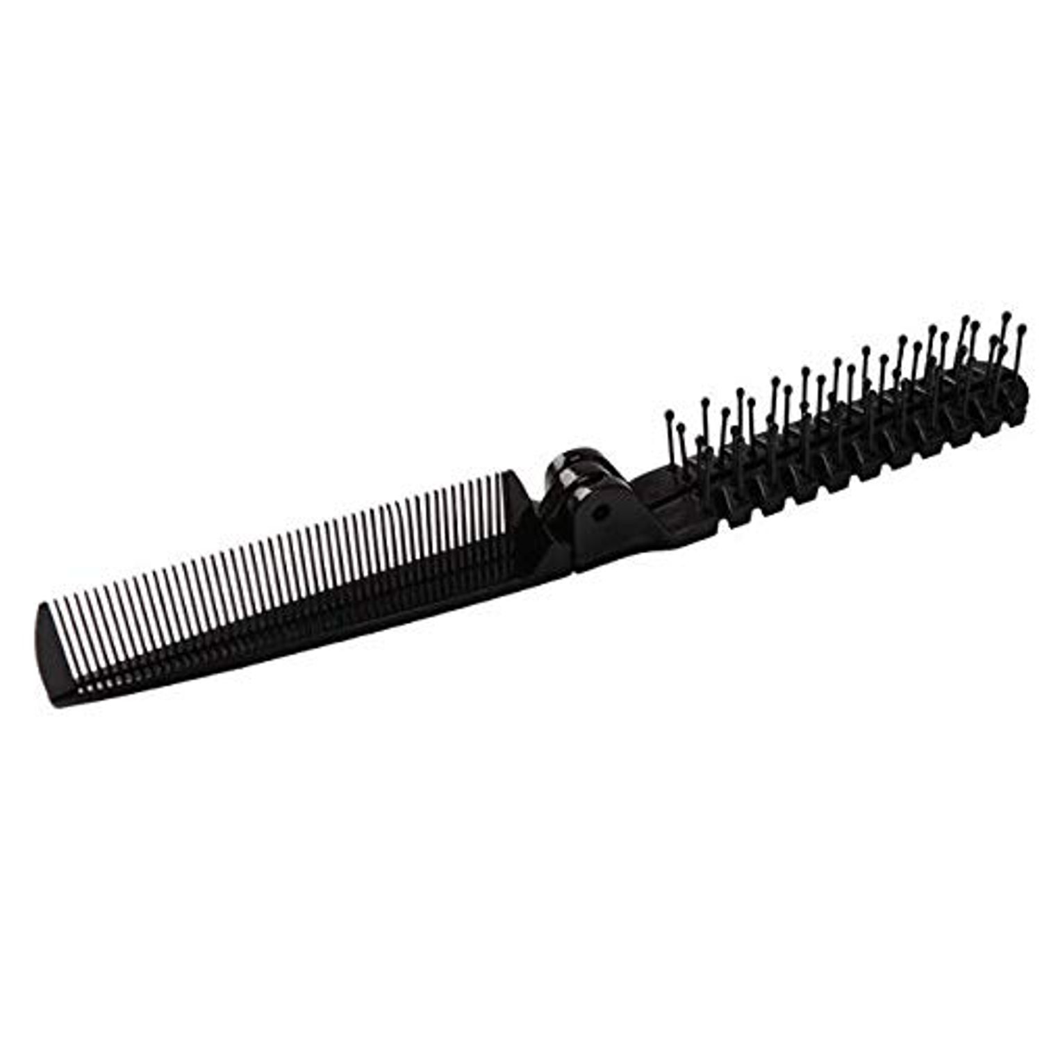 Aeyistry 3 Pcs Portable Travel Hair Comb Brush Foldable Massage Hair Comb Anti-static Hairdressing Tools Set(Black)