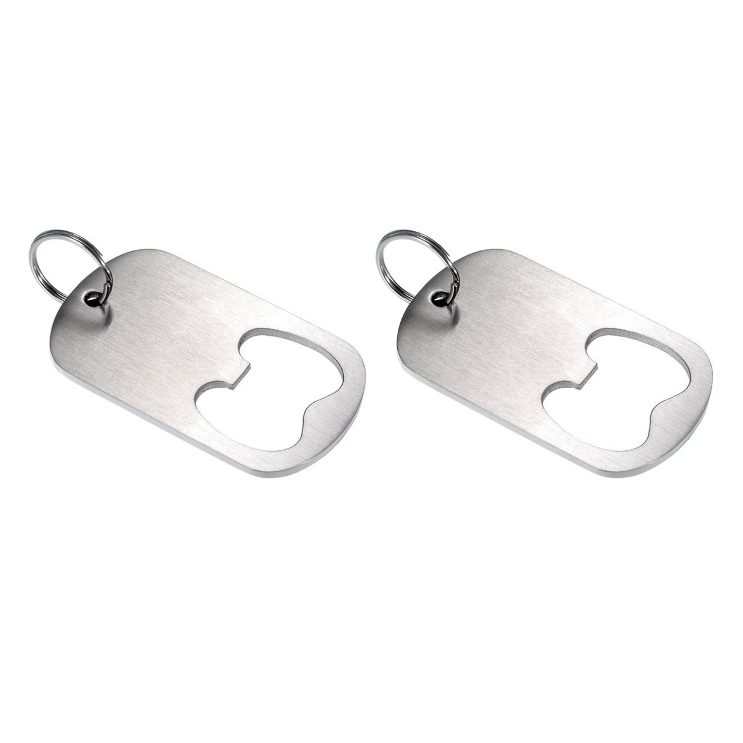 VALYRIA Frosted Stainless Steel Bottle Opener Dog ID Tags Personalized Pet ID Tag Dog Name Tags