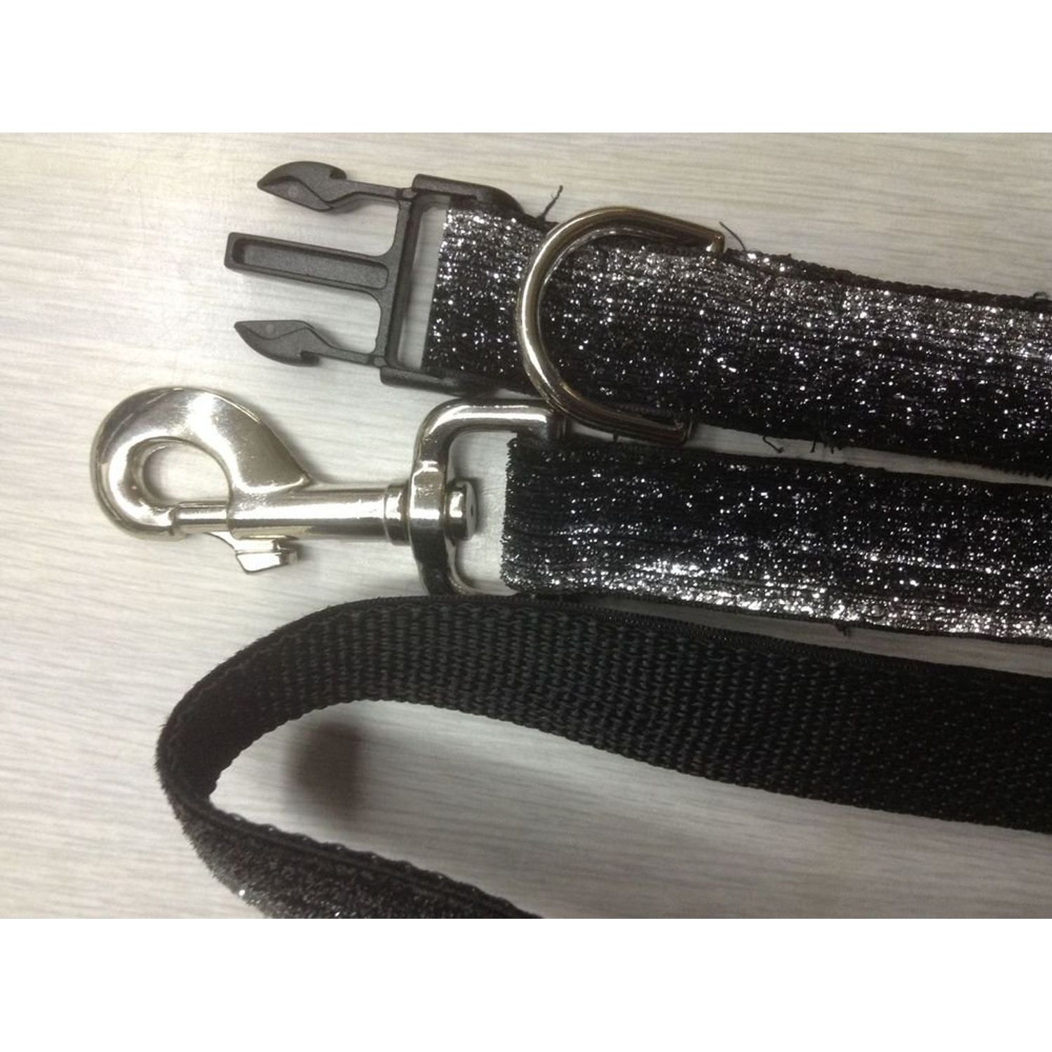 SWEYN II Designer Dog Collar & Lead. Black.11"-15"