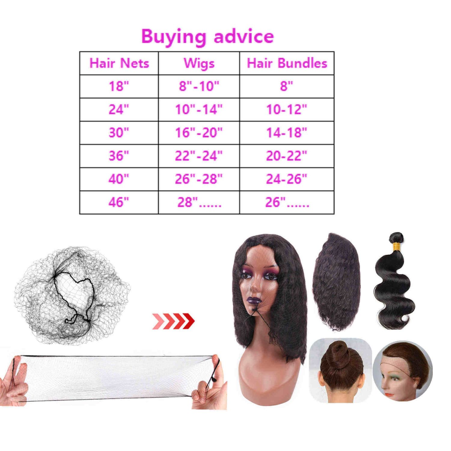 Ecojunmi Invisible Hair Nets for Long Hair, 100 Pcs 18-46 inch Black Elastic Mesh Women Hairnets Wig Cap for Wigs Frontal Closur Hair Bun Sleeping Food Service (24 inches)