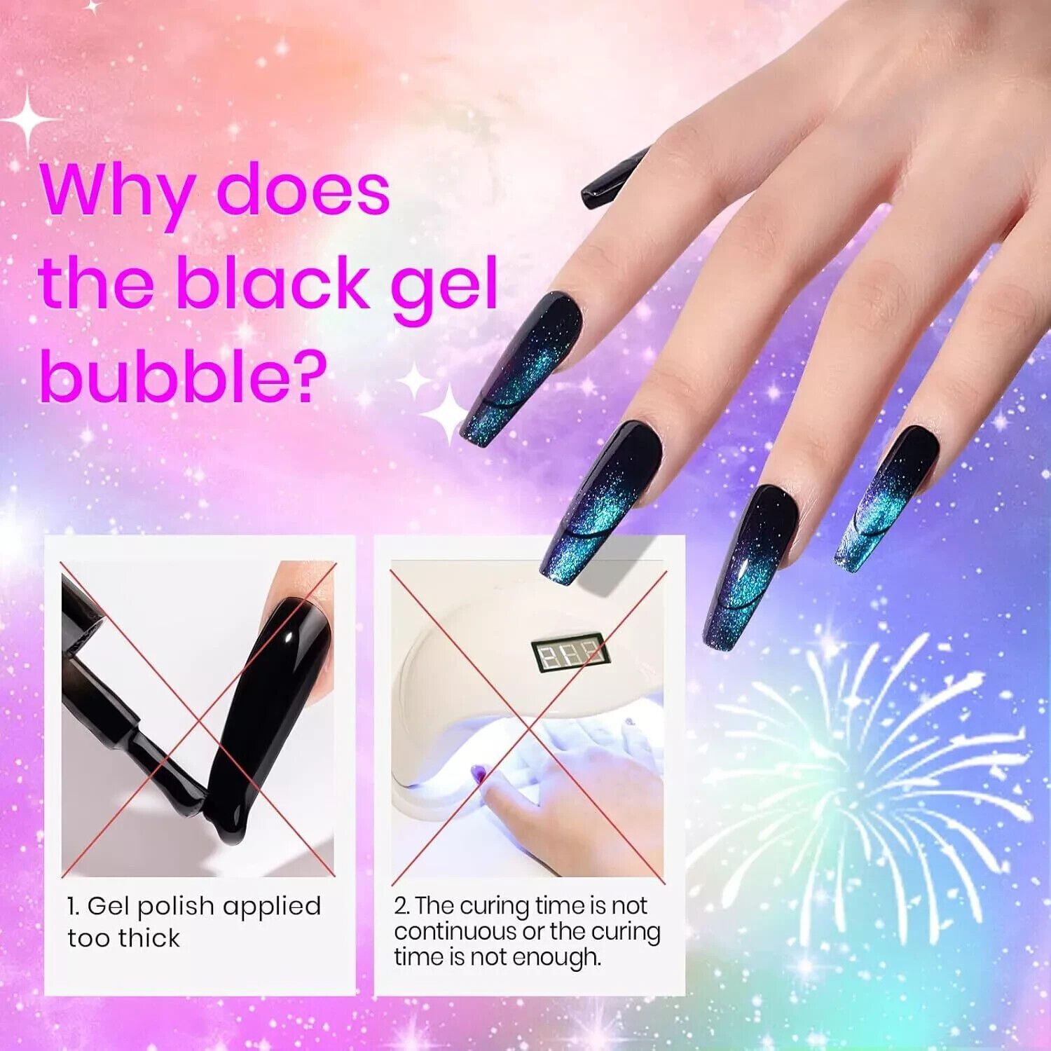 Cat Eye Gel Nail Polish with Magnet 9D Galaxy Cateye Manicure Soak off UV DIY Sa