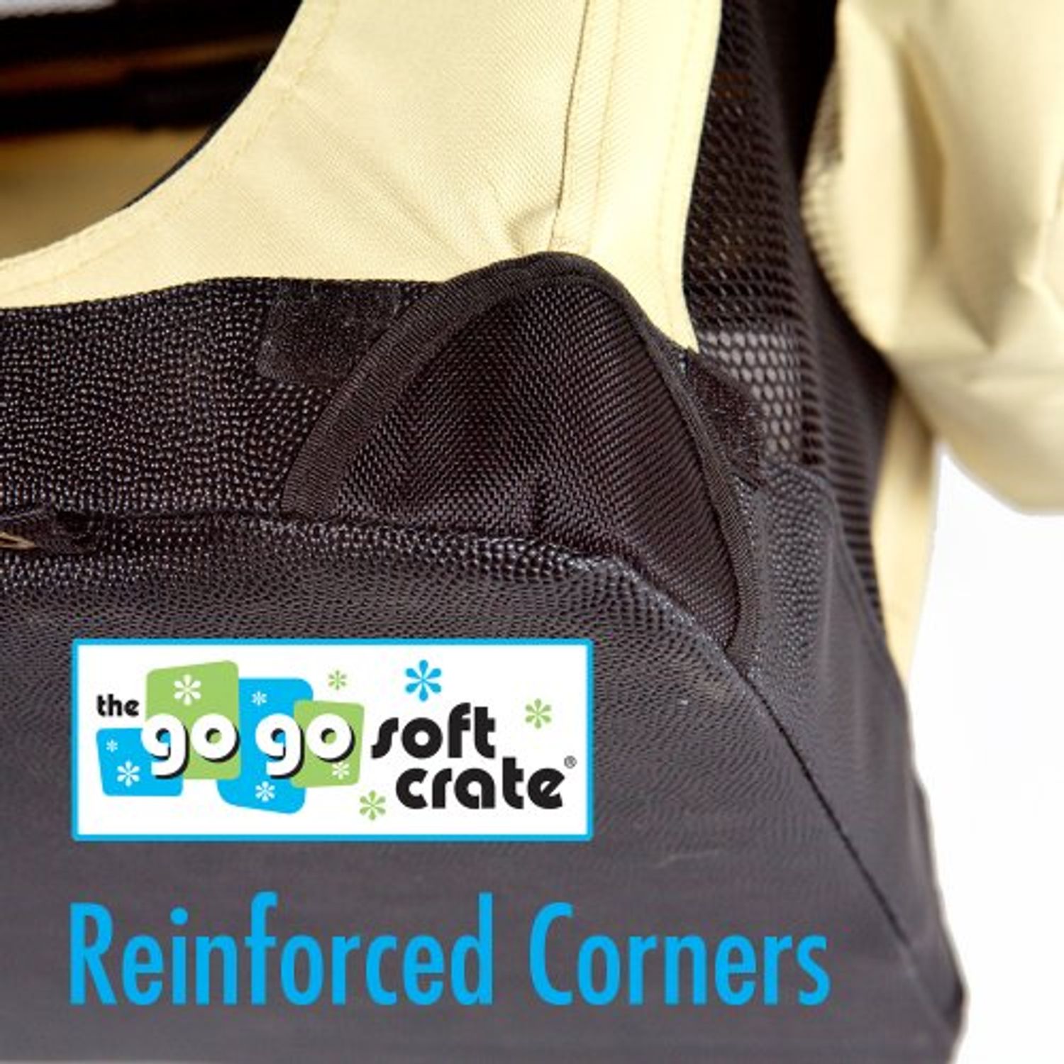 GoGo Pet 3-Door Soft Dog Crate, Large 40" L x 27" W x 27" H Black