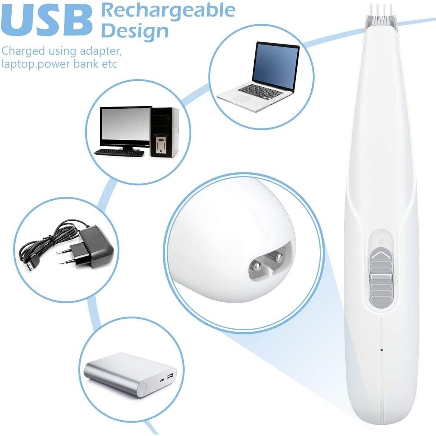 Rechargeable Small Dogs Cats, Face, Paws  Electric Pet Grooming Clipper Trimmer