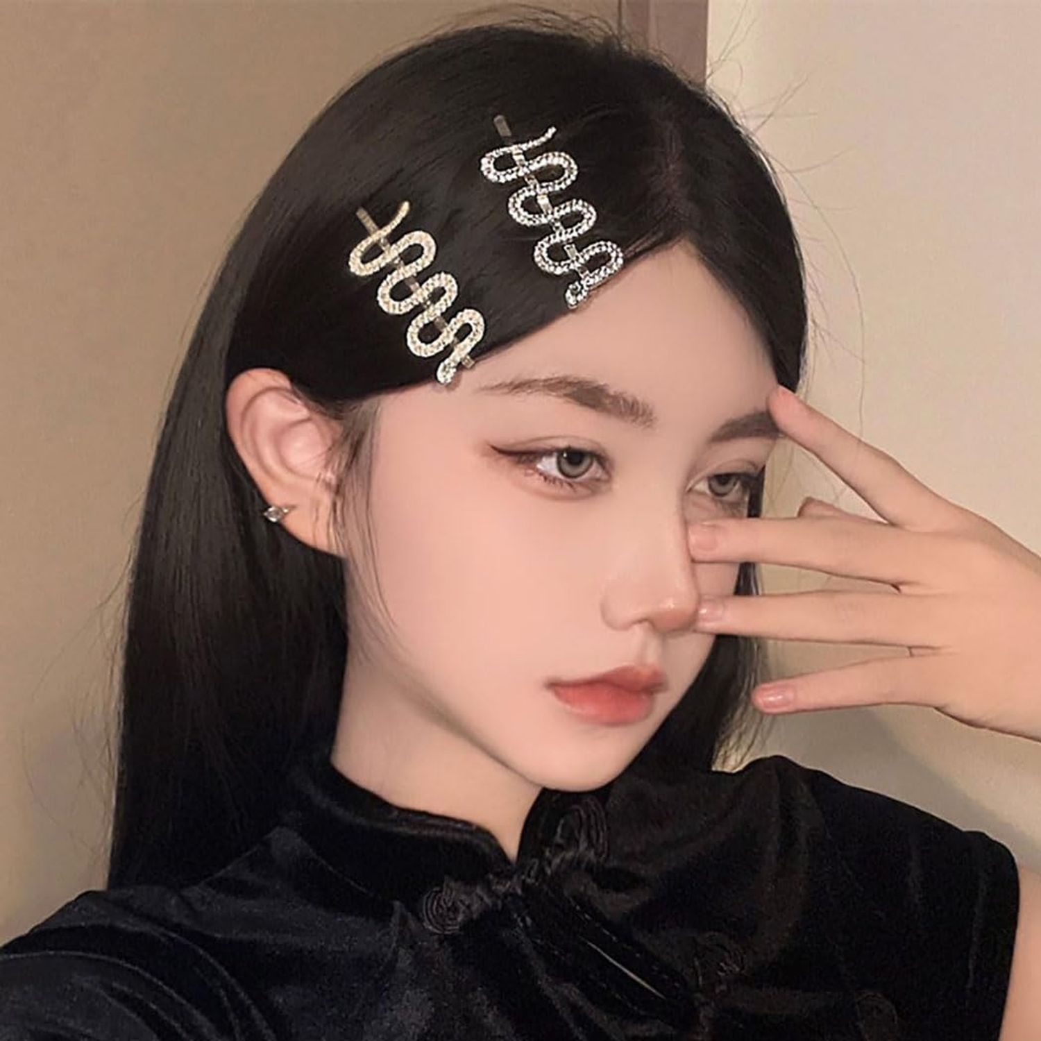 JONKY 2PCS Rhinestone Snake Hair Clips Medusa Headpiece Crystal Hair Pins Vintage Hair Barrettes Medusa Costume Snake Hair Accessories for Women