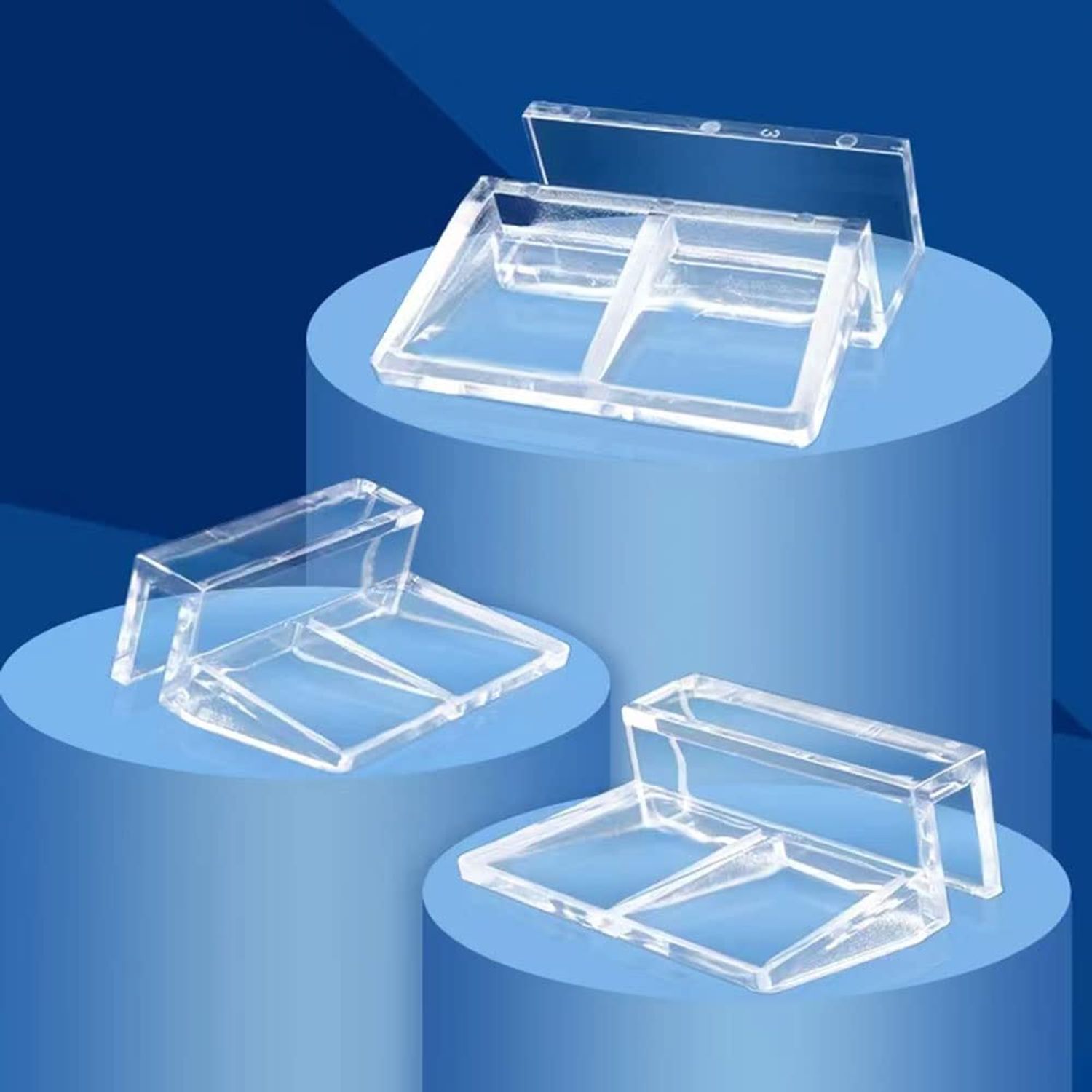 Kukiwhy 20 PCS 6mm Acrylic Aquarium Cover Clip, Clear Fish Tank Glass Cover Clip Support Holder Universal Lid Clips for Rimless Aquariums