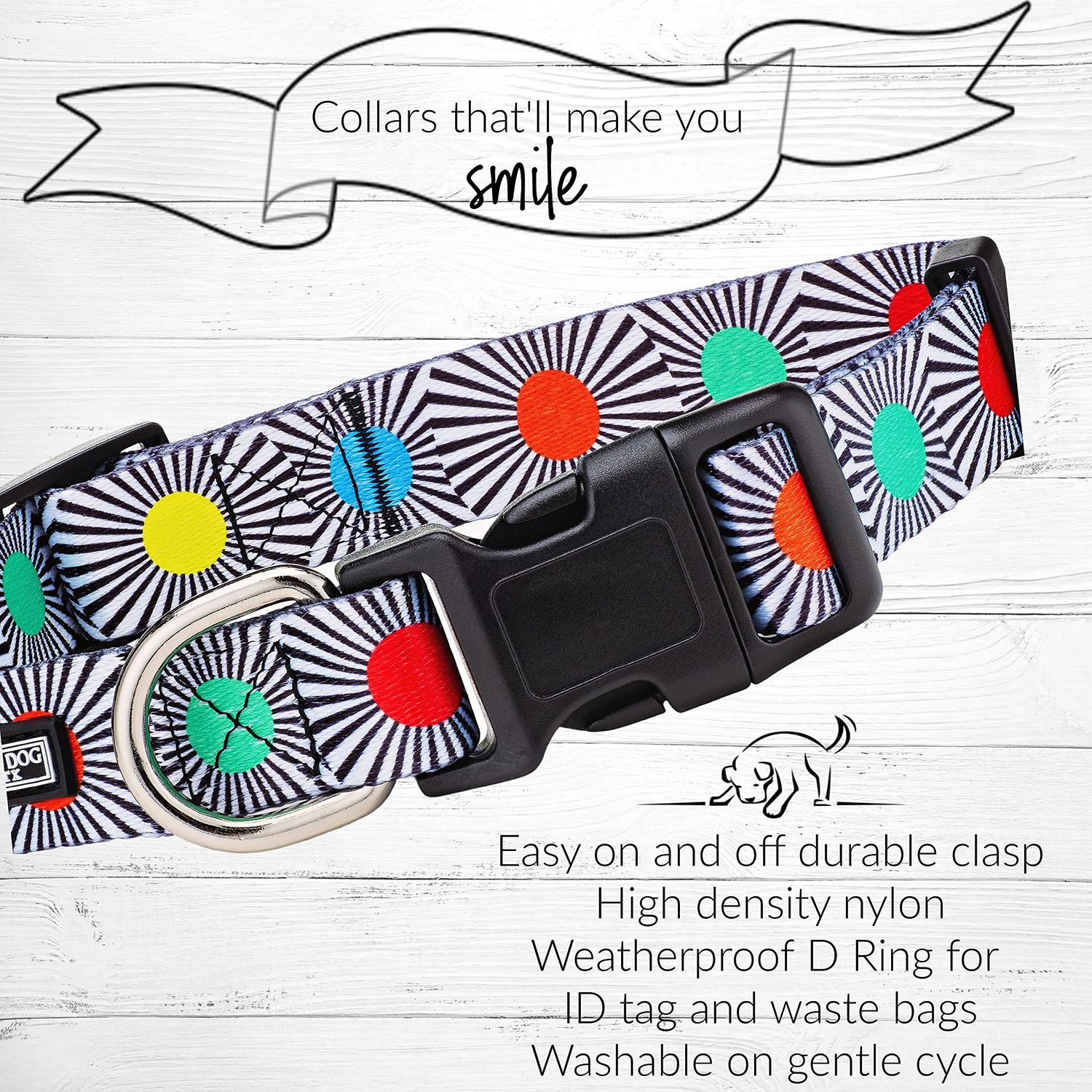 Lucky Love Dog, Fun Style Leash for Dogs, Comfy & Soft Bright Color Dog Leash, Durable & Long Lasting - (Small, SOCO Leash)