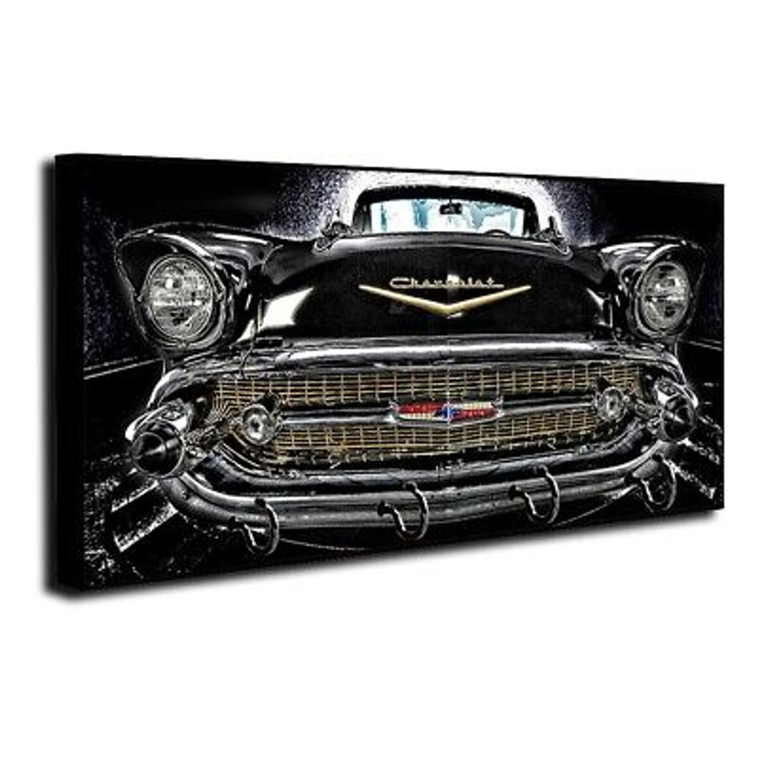 1957 Bel Air Black Classic Car Key Hanger / Pet Leash Hanger