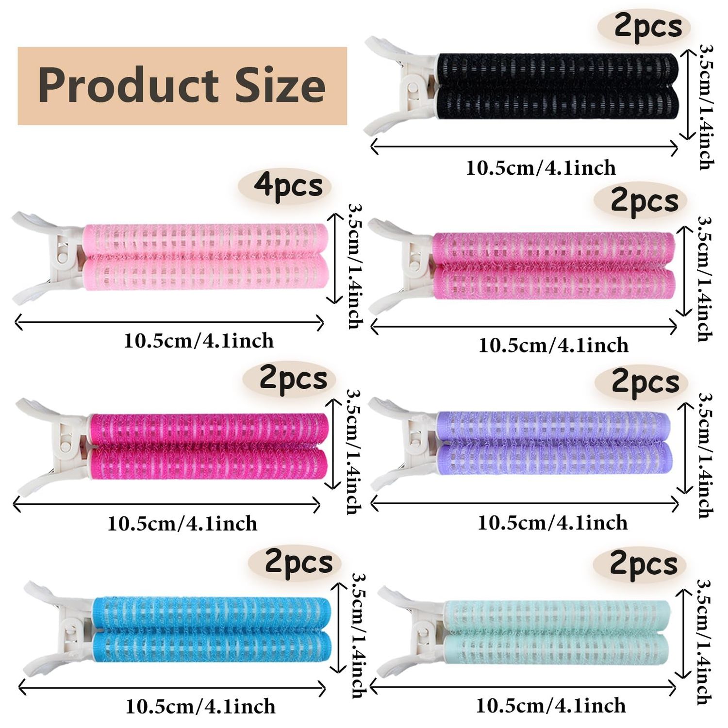 SHEHARUHI 16PCS Volume Hair Clip,Velcro Clips for Hairhair Roller ClipsRoot Clips for Hair Fluffy Hair Clips Instant Hair Volumizing Clips for Women(Colorful)
