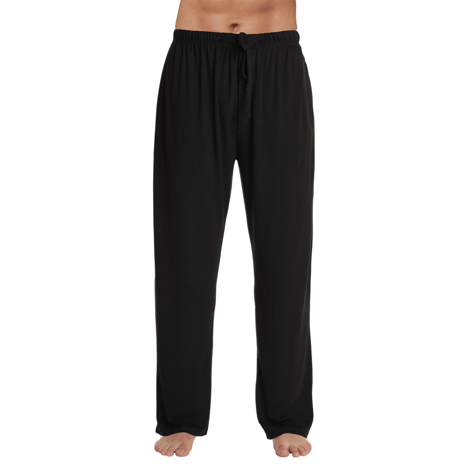 #followme Super Soft Men's Polyspandex Pajama Pants with Pockets 45904-BLK-L