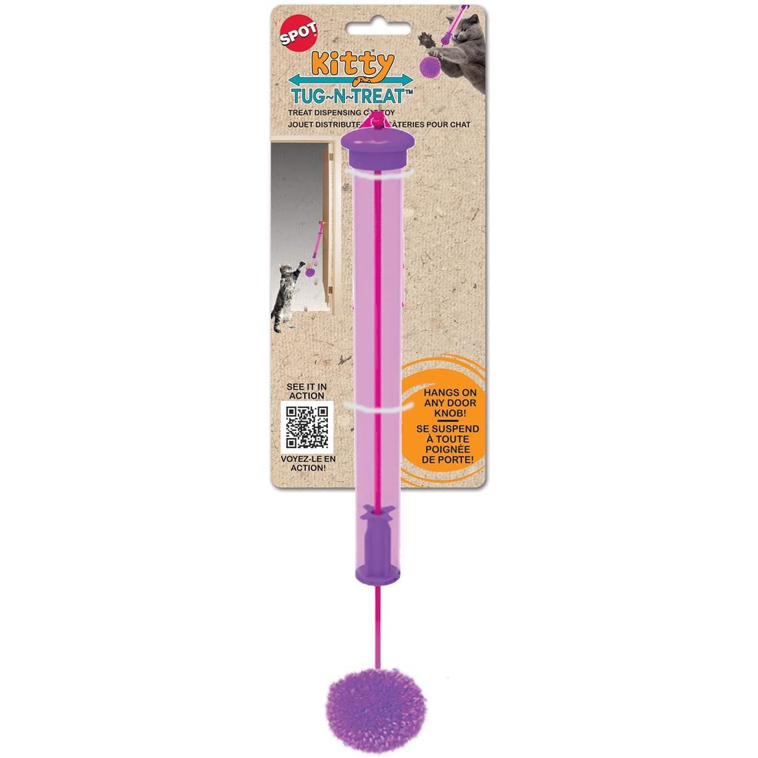 SPOT Ethical Pets Kitty Tug 'N Treat 20" Cat Toy with Catnip