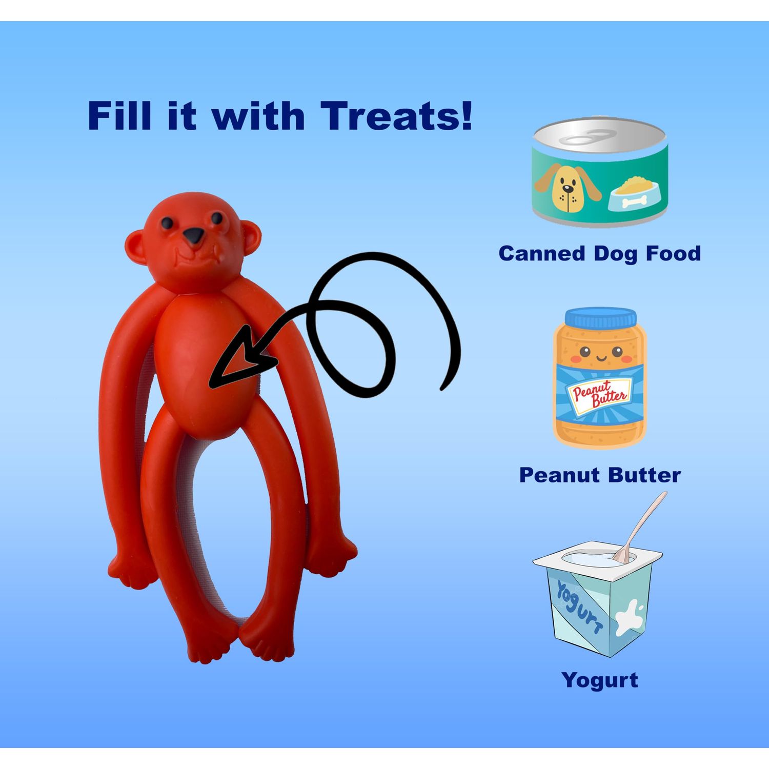 SHAGGYTAILVILLAGE Puppy Chew Toys 2-Pack for Small/Medium Dogs, Puppy Teething Toys, Rubber Monkey Dog Toys for Teething and Fetch