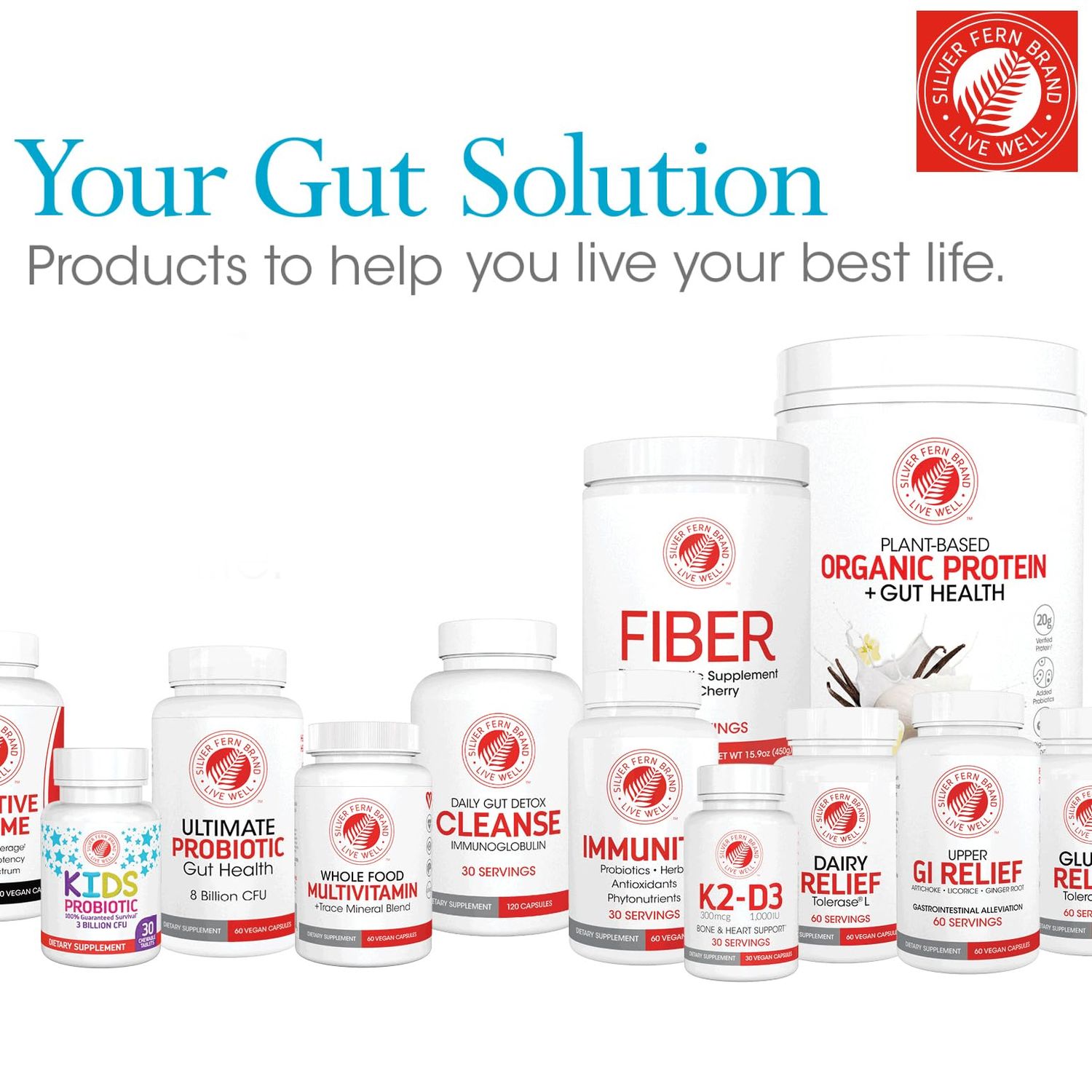 Silver Fern GI Relief - Natural Herbal Supplement - All Natural with Artichoke Leaf Extract, Ginger Root Extract, and GutGuard Licorice Flavonoids (2 Bottles - 120 Capsules - 60 Day Supply)