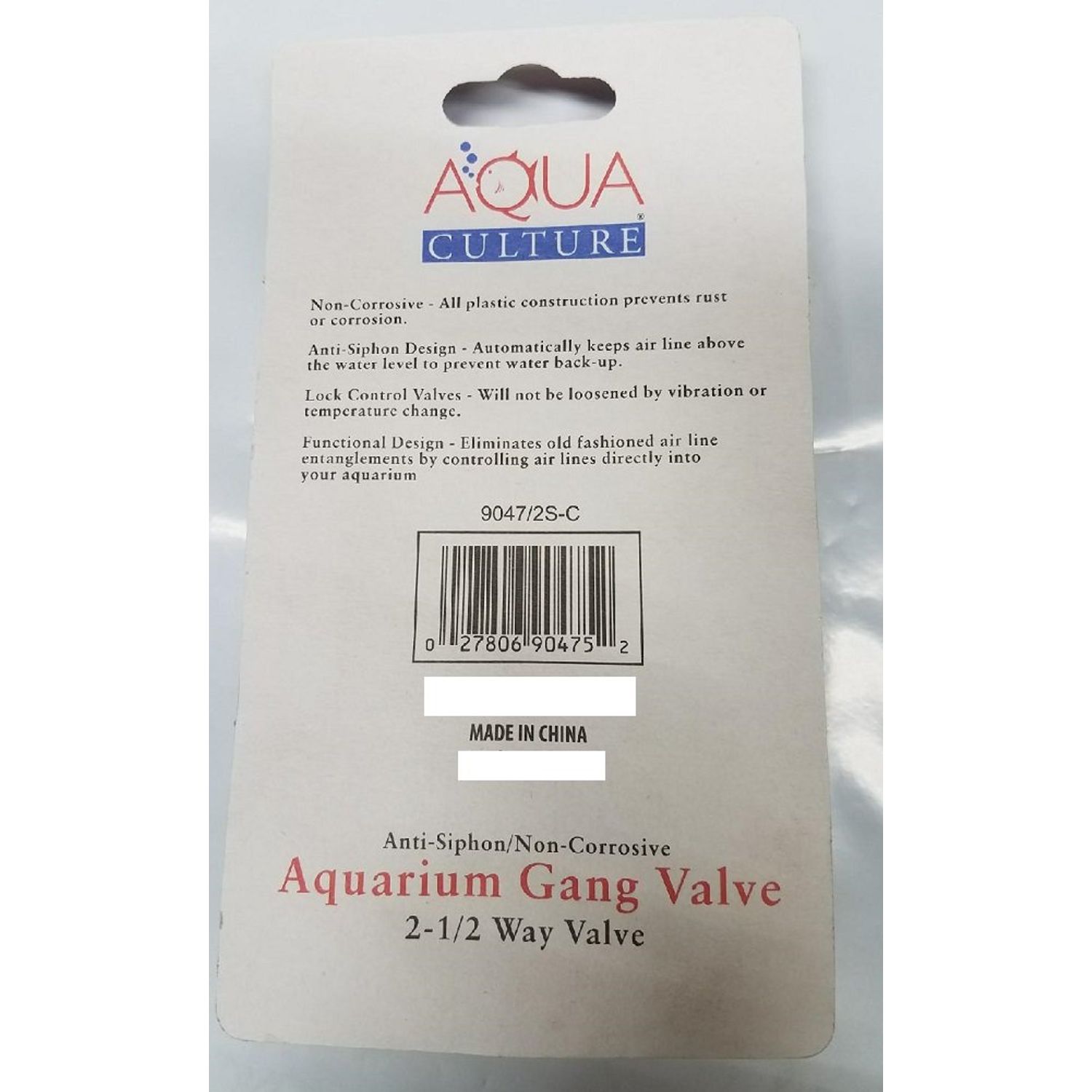 Aquarium 2-1/2 Way Gang Valve, 1 Ct-Aqua Culture-0002780690475