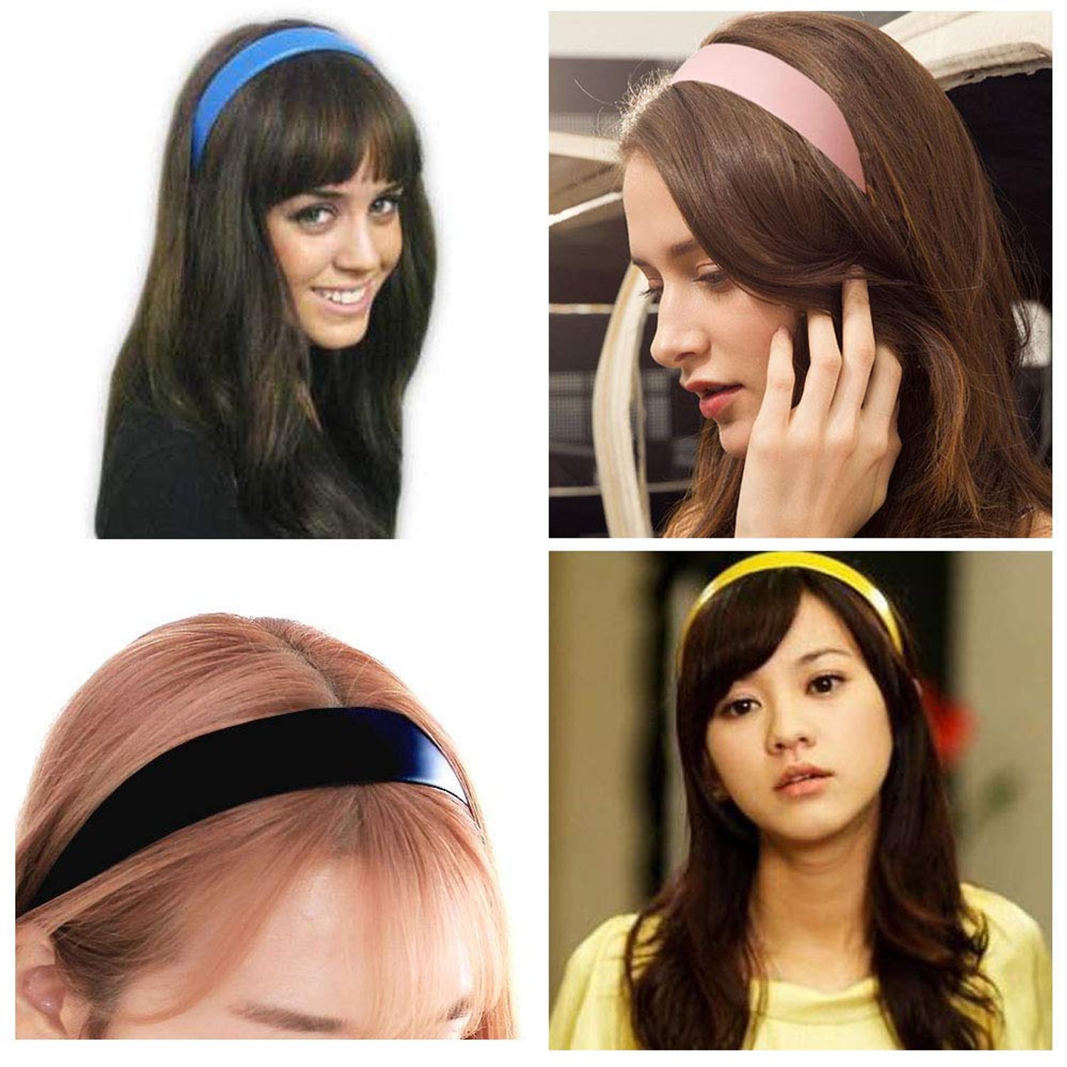 12pcs Women Plastic Headbands 25mm Wide Headband with Teeth for Girls Kids Teens Women by Yazon …