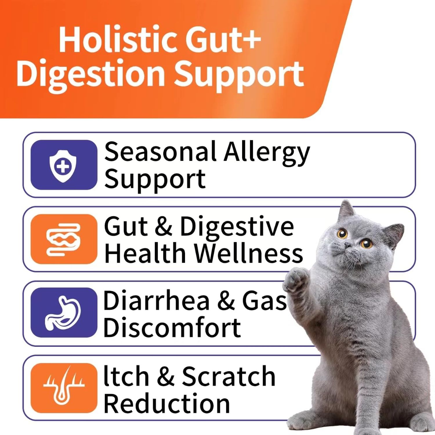 HEYISME Cat Probiotic, Chews for Gut and Immune Health, Cats Probiotic Supplement for Cat Digestive Support, Healthy Digestion, Cat Constipation and Diarrhea Relief (120 Pills, Salmon)
