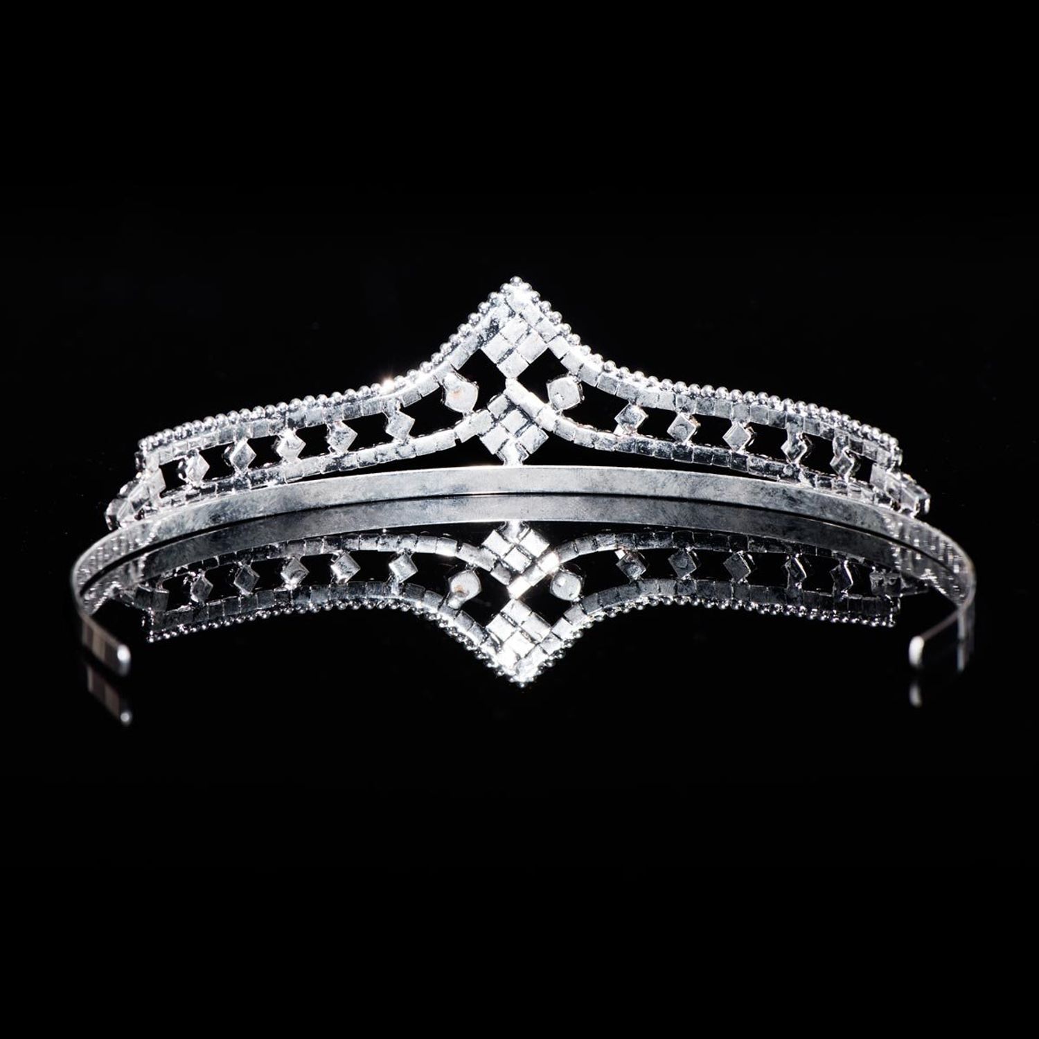 Anderson's Cleo Tiara, Rhinestone Wedding, Prom, Pageant Tiara, Queen Or Princess Tiara For Prom, Homecoming, Pageant, Wedding, School Dance, Award, Costume, Party, Event
