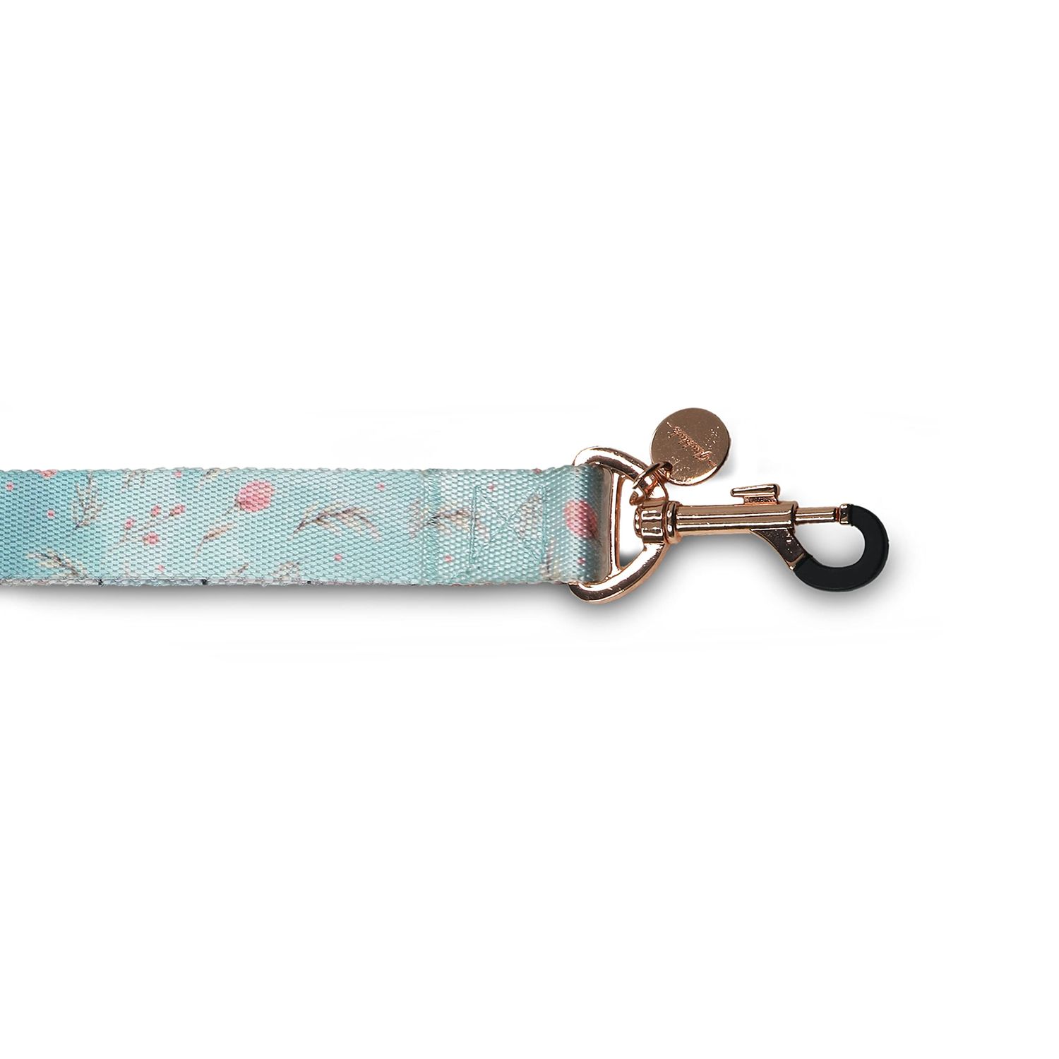 Glucklich Printed Pet Leashes for Walking & Training-with Gold Plated Metal Hook-- Puppy Leash for Small & Medium Dogs with Extra Wide Soft Neoprene Padded Handle… (S, Floral Mist)