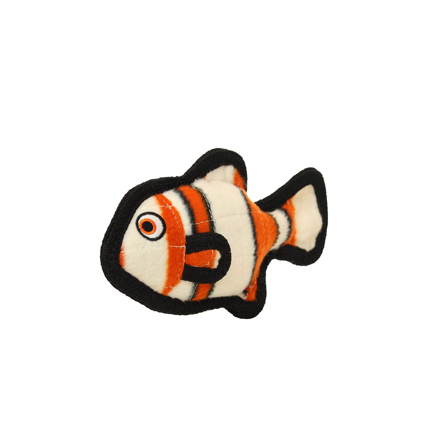 TUFFY - World's Tuffest Soft Dog Toy - Ocean Fish- Squeakers - Multiple Layers. Made Durable, Strong & Tough. Interactive Play (Tug, Toss & Fetch).Machine Washable & Floats (Junior 2 Pack, Orange)
