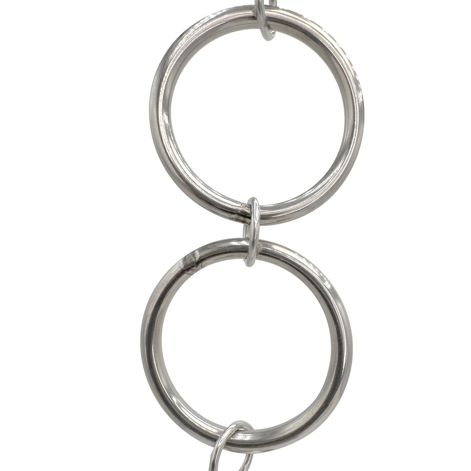 1131 Tough Stainless Steel Triple Ring - Handcrafted Simple Hanging Bird cage Toy, Durable Shiny Stainless Steel Rings, Ringing Metal Bell, Pullable and climbable, Hang Toys and Materials