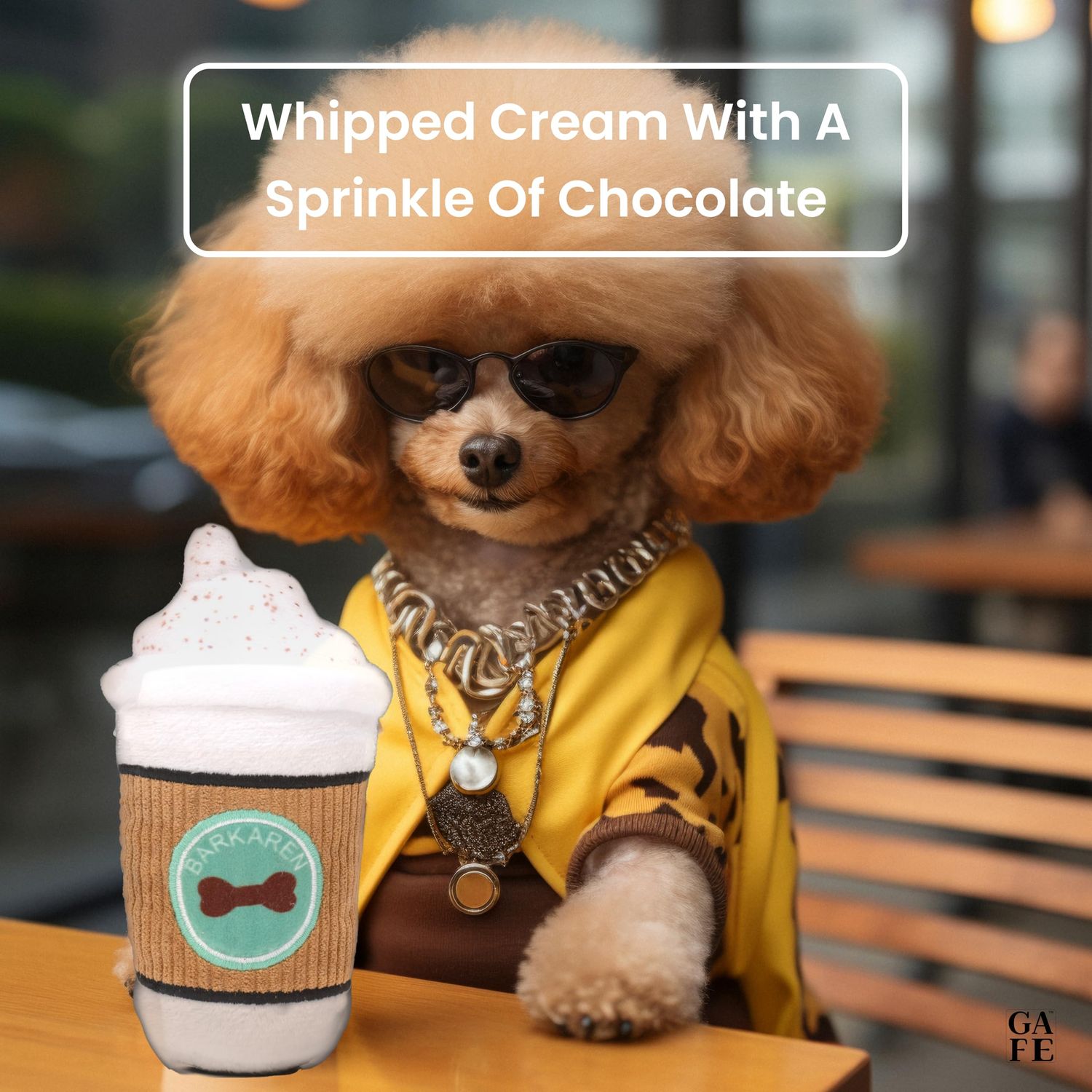 GA FE Dog Squeaky Toys, Plush Small Dog Toys for Dogs, Stuffed Dog Toys with Squeakers, 2 pcs Puppy Toys, Coffee Cup Dog Toy, Coffee Lover's