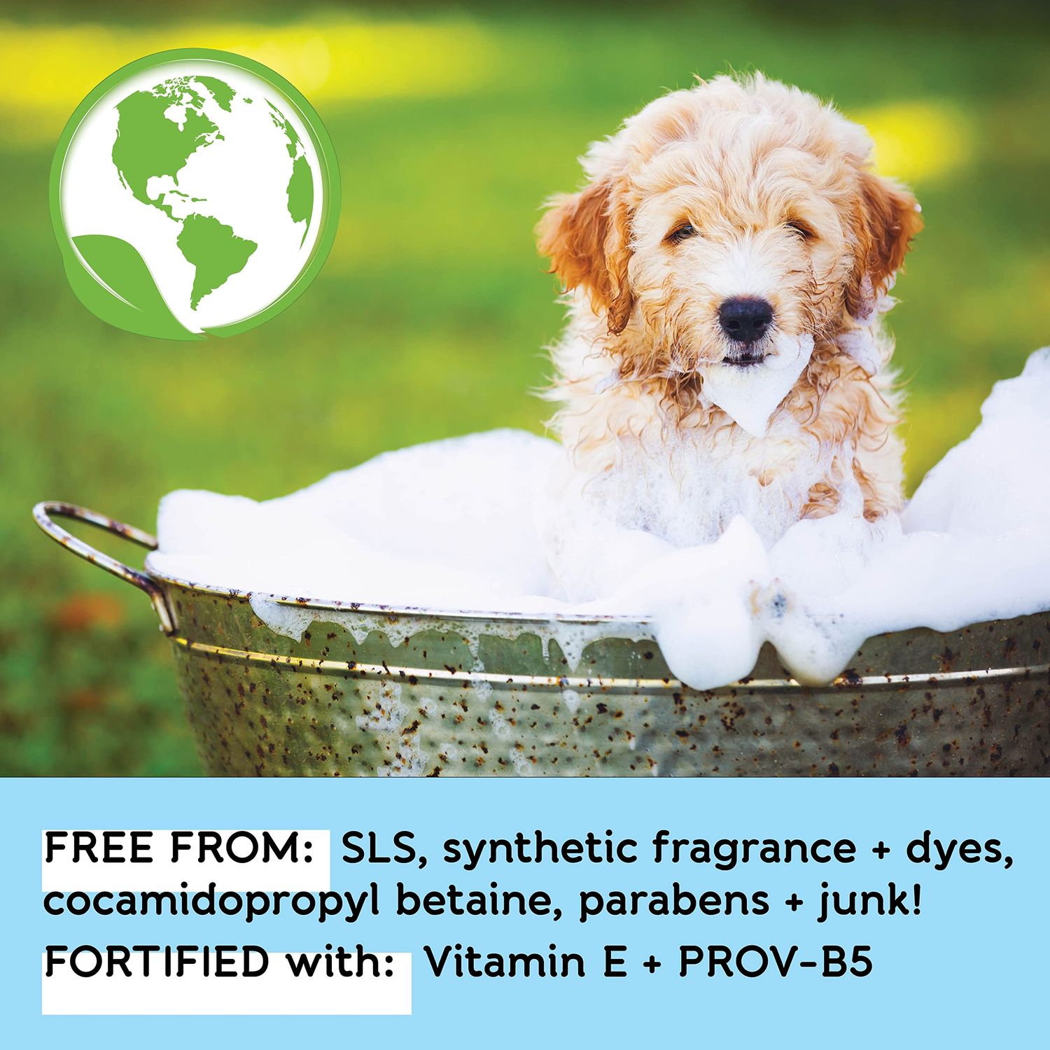 Dog Whisperer Hypoallergenic Puppy Shampoo by YAYA Organics | Gently Cleanses and Moisturizes with Organic Aloe Vera | Healthy + Eco-Friendly Formula with Coconut Bliss Scent | 16 oz