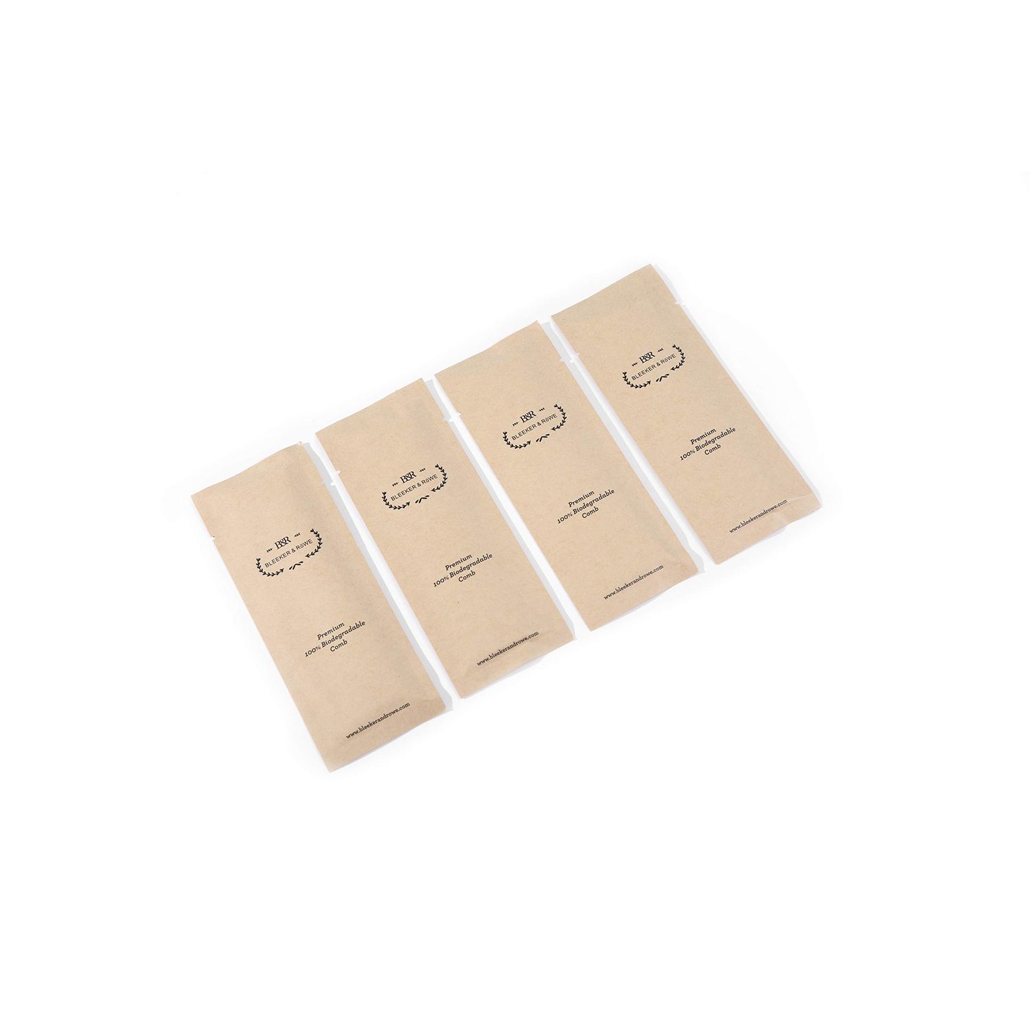 Bleeker and Rowe 100% Biodegradable Combs - Individually wrapped - Environmentally Eco Friendly Bulk Pocket Pet Dog Grooming Hair Lice Combs - Perfect for Macrame (Pack of 15)