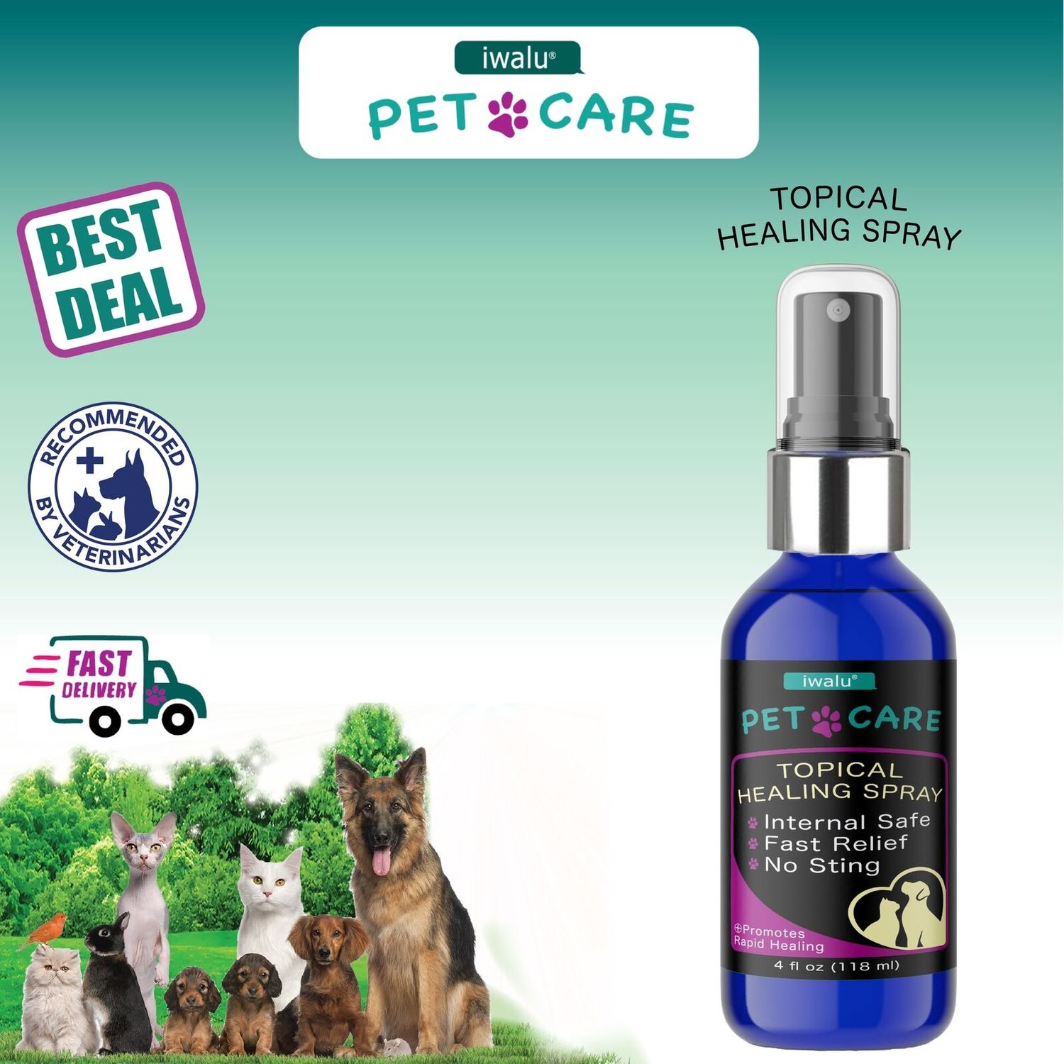 HOT SPOT DOG TREATMENT Soothe Skin Anti fungal Fast Acting Rash Itch Relief
