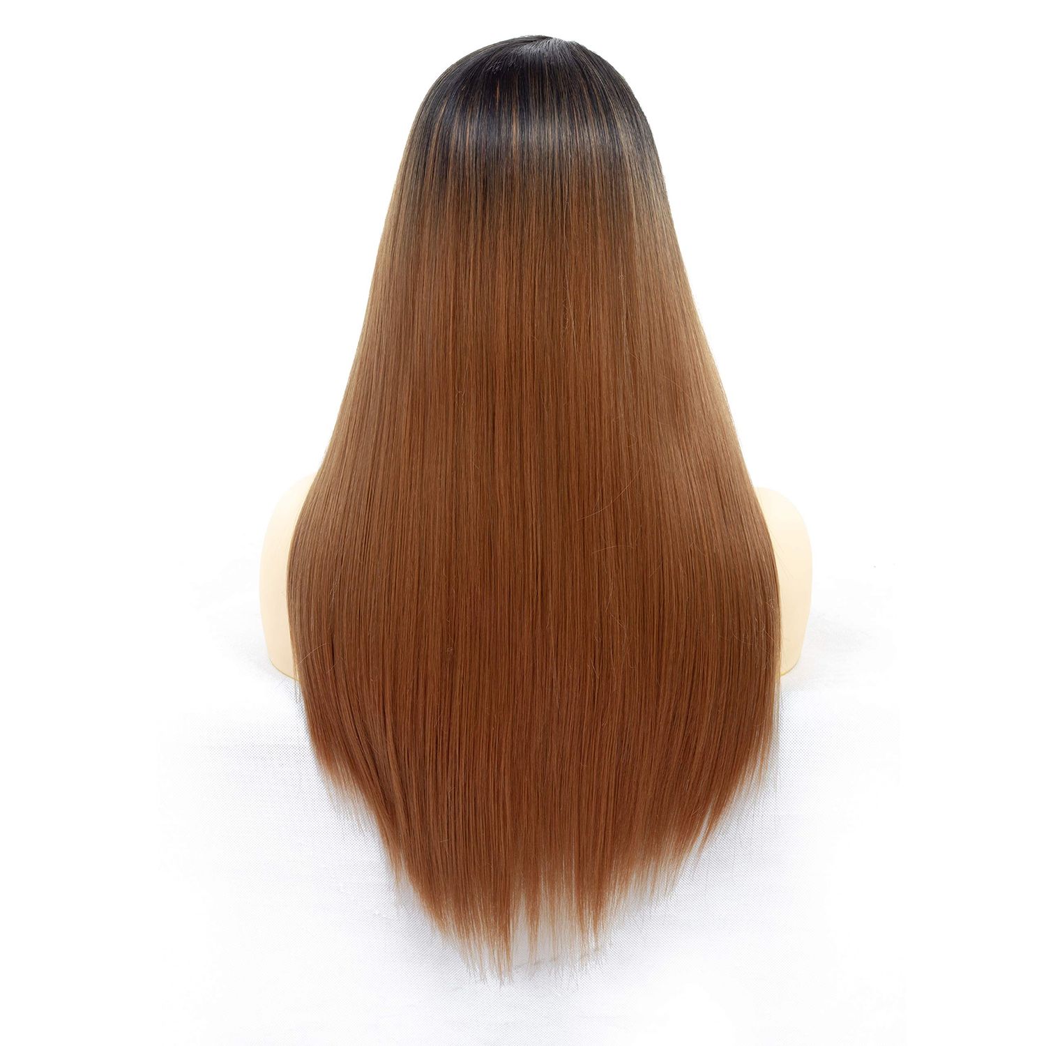 Onedor 24 Inch Kanekalon Fiber Straight Lace Front Wig (Honey Blonde)