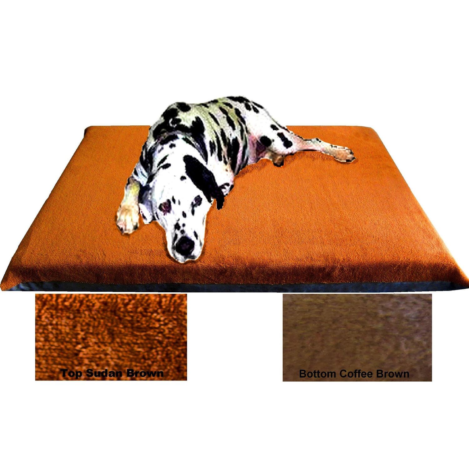 ehomegoods 47X29 X4 Sudan Brown Orthopedic Waterproof Memory Foam Pet Pad Bed for Extra Large Dog Crate Size 48"X30" with 2 External Covers