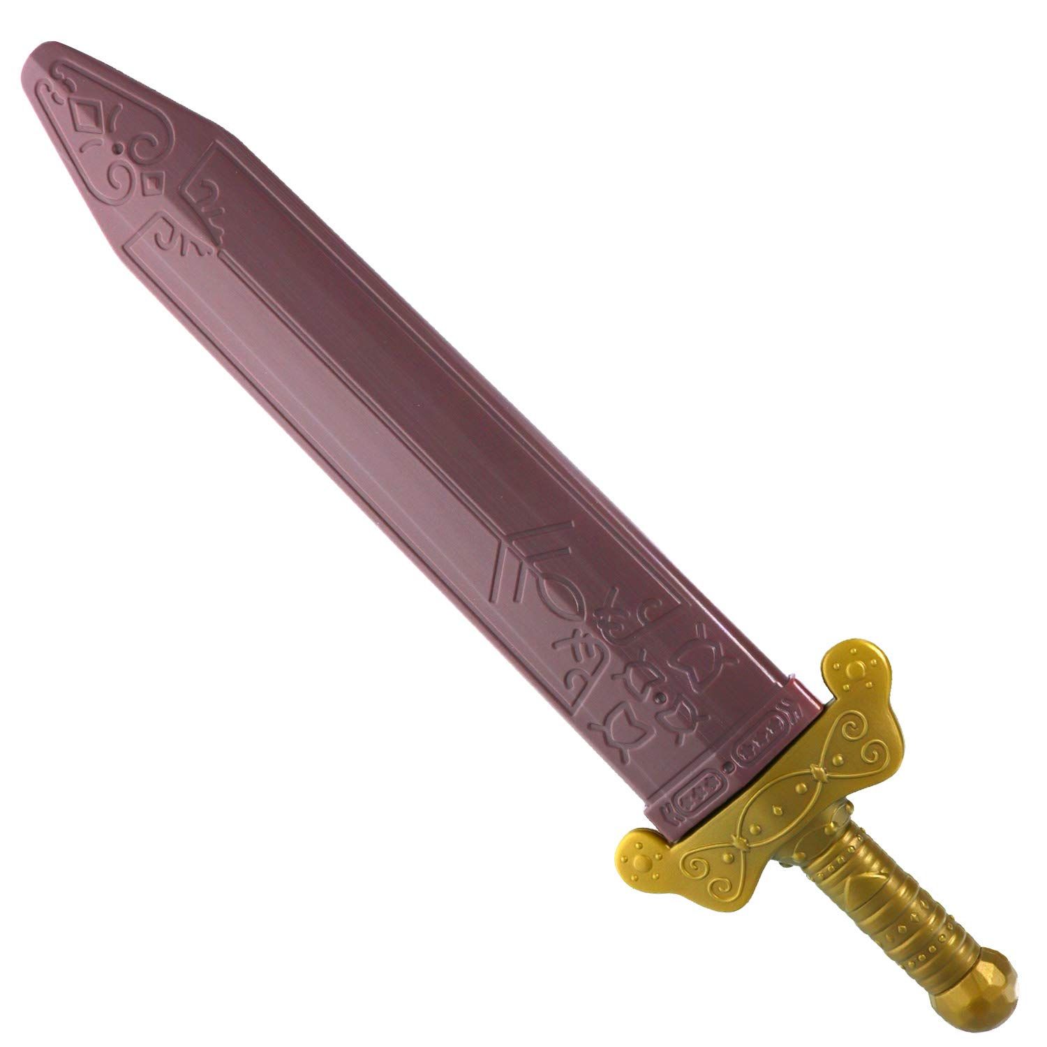 GiftExpress 19" Plastic Toy Roman Sword with Sheath for Pretend Play, Knight Costume Accessory, Roman Warrior Costume Accessory, Dagger Nordic Viking Costume Accessory