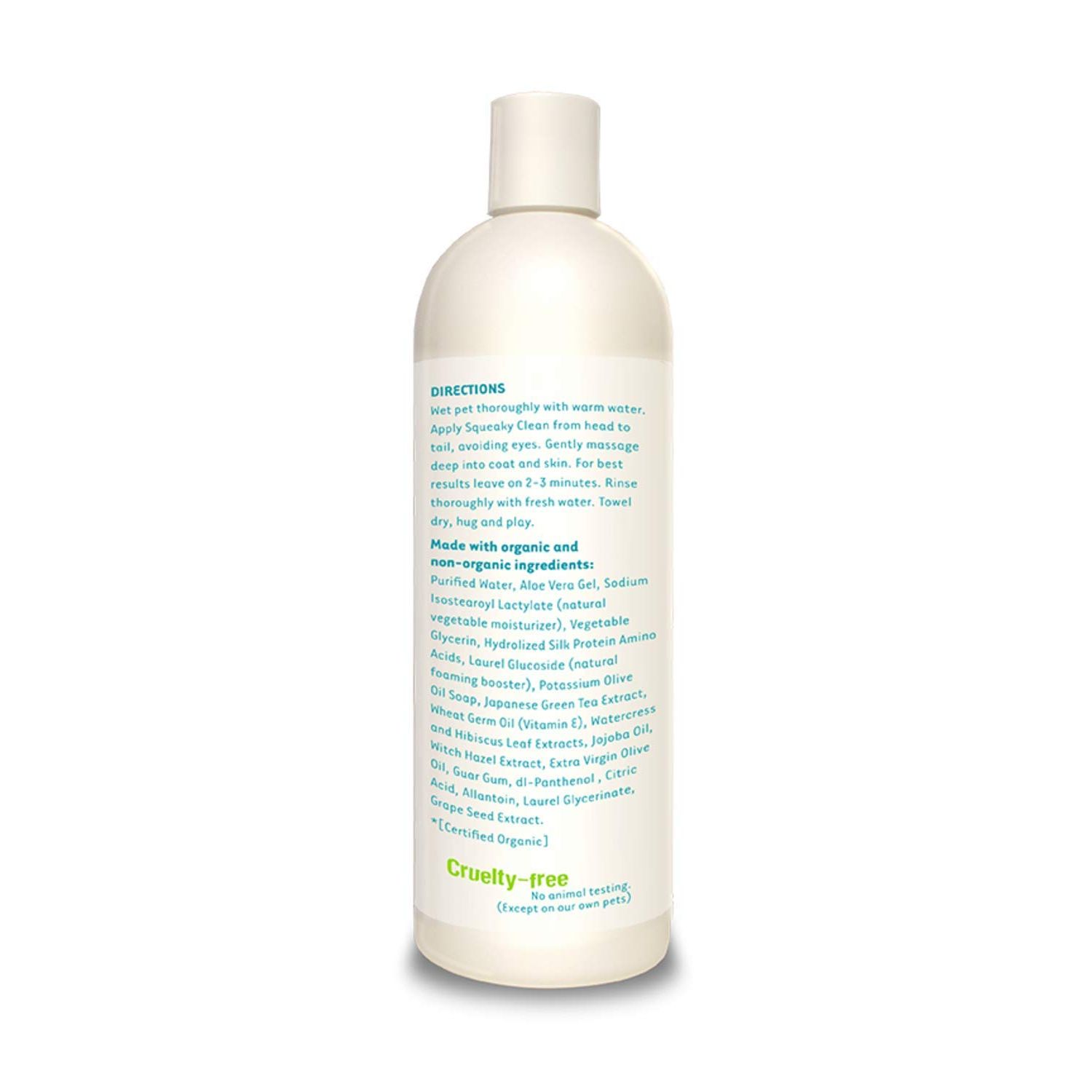 Organic Excellence Mild Dog Shampoo, Great for All Pets: Dogs, Puppies, Cats, Horses, Formulated for Sensitive Skin, Made with Aloe and Nourishing Botanicals - 16oz