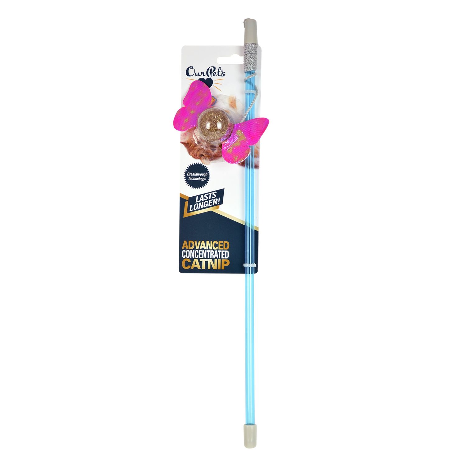 OurPets Corknip All-Natural Compressed Catnip, Winged Cat Toy Wand