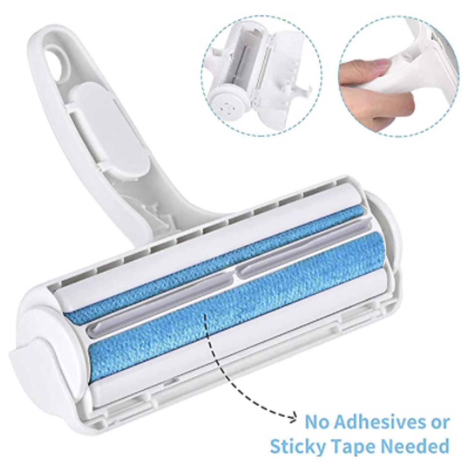 New, 1pc Pet Hair Remover, Washable Reusable Lint Roller, for dogs and cats,Blue