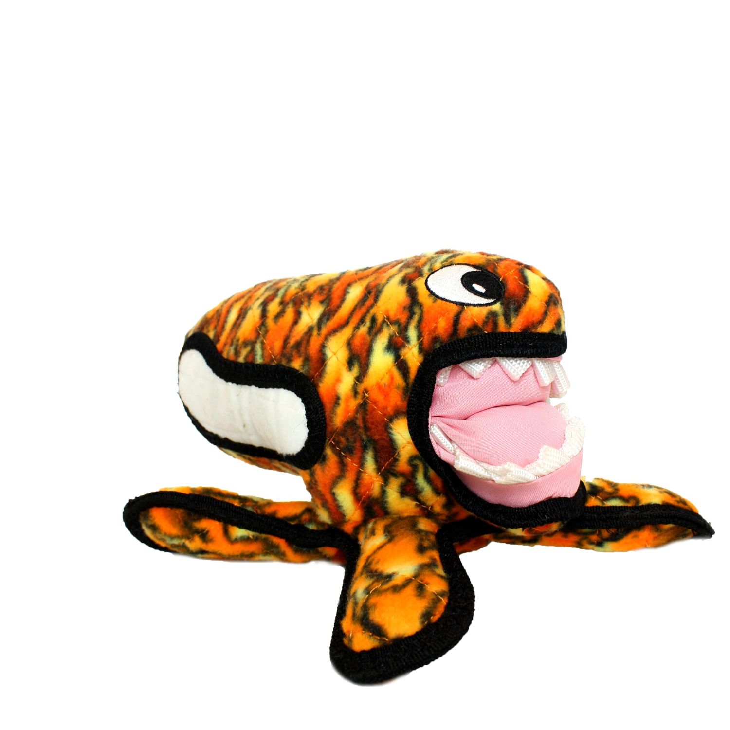 TUFFY - World's Tuffest Soft Dog Toy - Alien Fire - Multiple Layers. Made Durable, Strong & Tough. Interactive Play (Tug, Toss & Fetch). Machine Washable & Floats