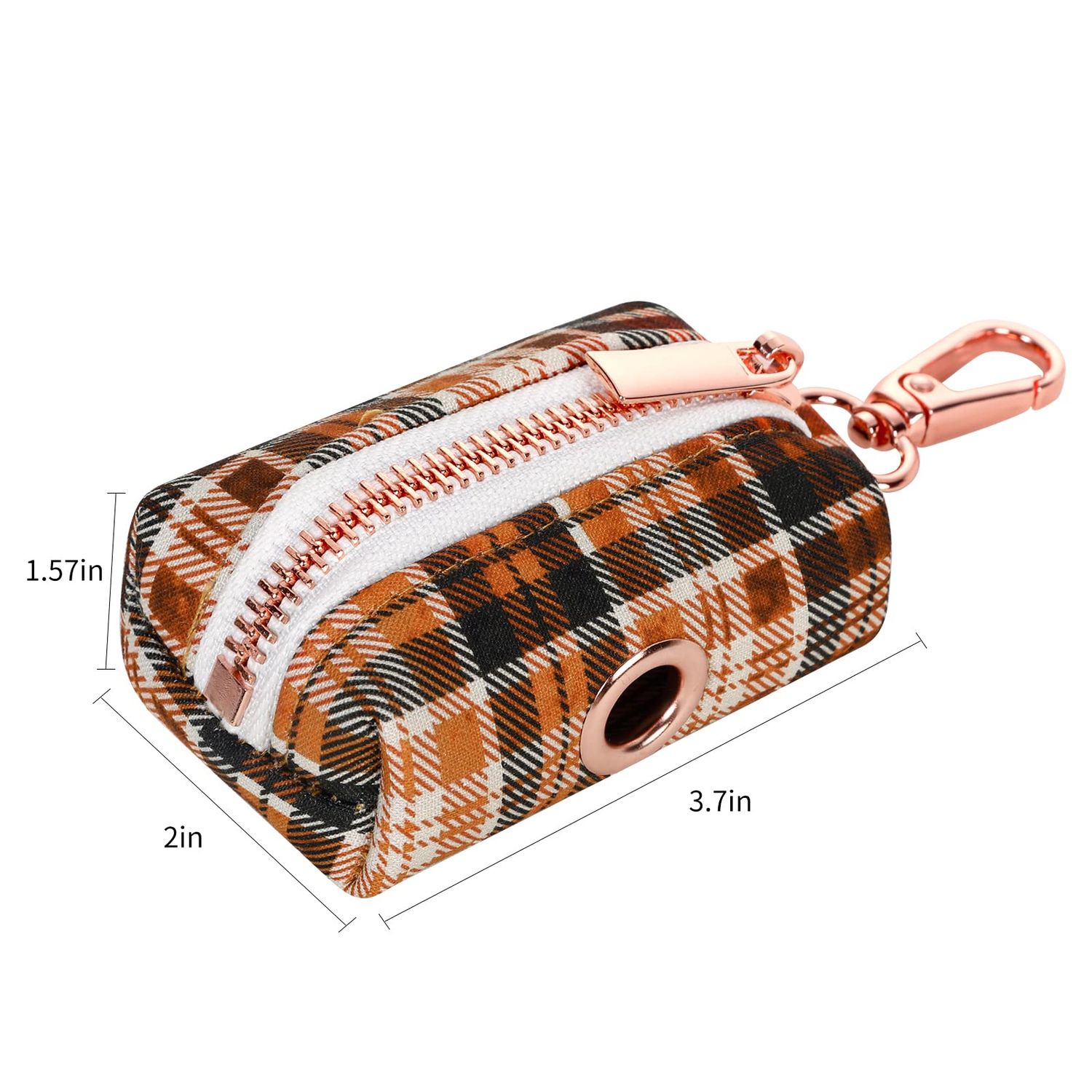 Lionet Paws Cute Dog Poop Bag Holder with Dog Poop Bag for Leash, Cotton Dog Bag Dispenser, Matching Dog Collar