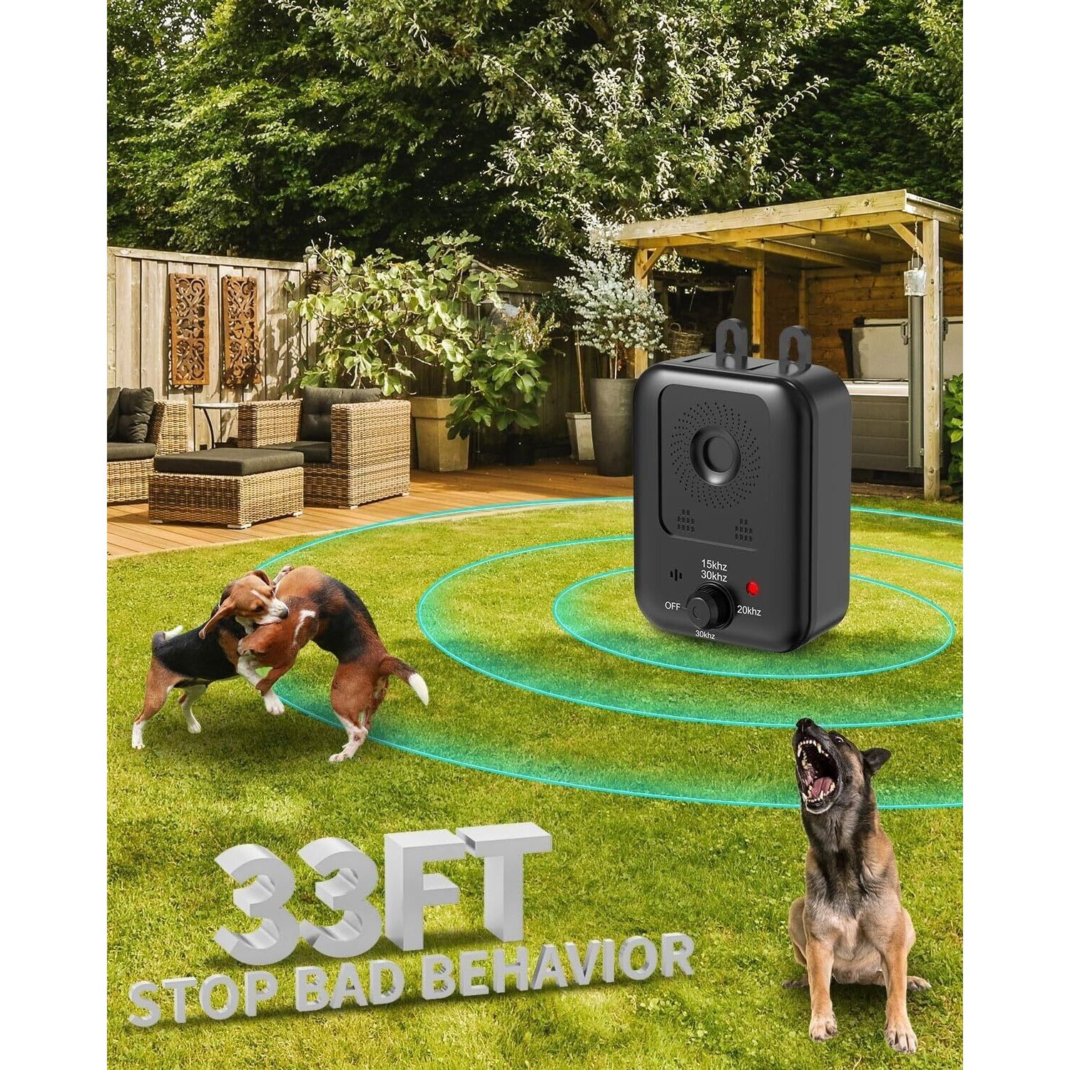 Anti Barking Devices, 2 Pack Auto Dog Bark Control Devices with 3 Modes, Recharg