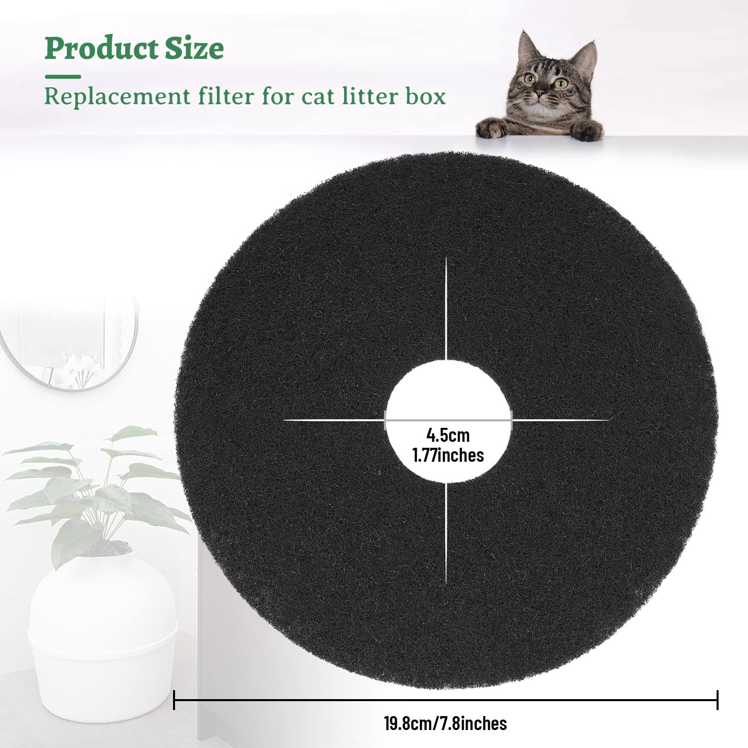 Cat Litter Box Replacement Filters Compatible with Secret Litter Box Good Pet Stuff Hidden Litter Box
