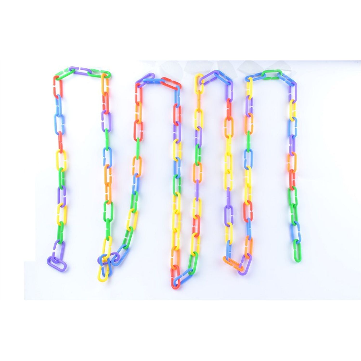YUYUSO 100 Piece Plastic C-Clips Hooks Chain Links C-Links Rat Parrot Bird Toy Cage