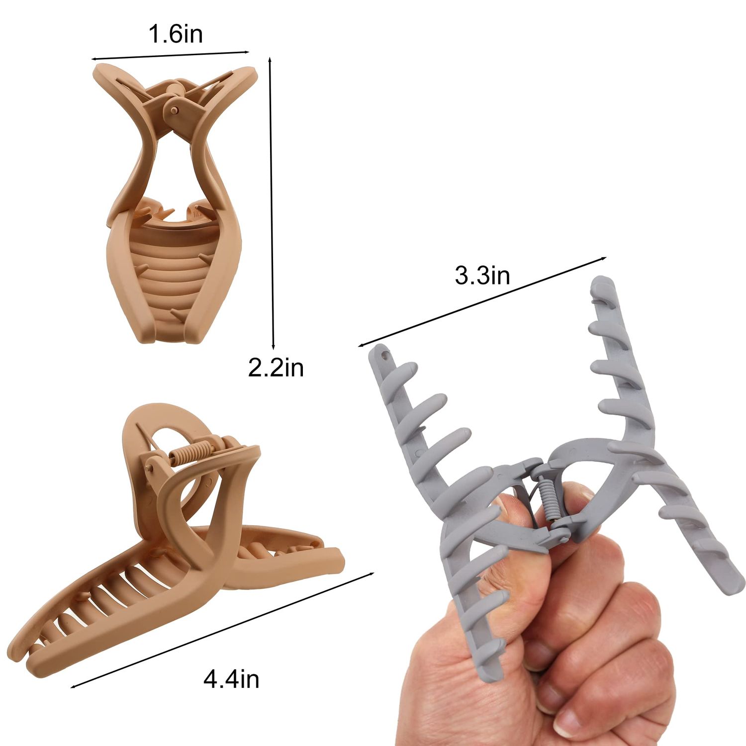 Claw Hair Clips for Women Thick Hair - Big Butterfly Claw Clips for Grils long hair Cute Jaw Clips for Curly Hair Strong Hold Durable Matte Hair Clamps