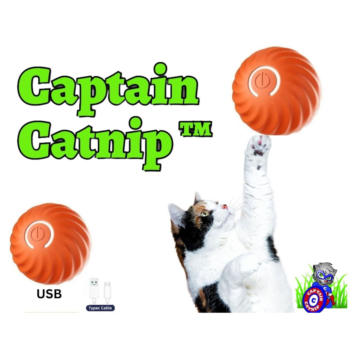 Smart Cat Toy Ball Electronic Interactive USB Automatic Movement Cats Love It