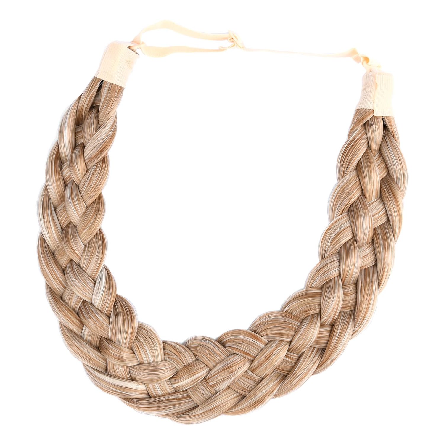 Gledola 5 Strands Synthetic Hair Braid Headband Hair Braided Headband for Women Girl (Golden Blonde)
