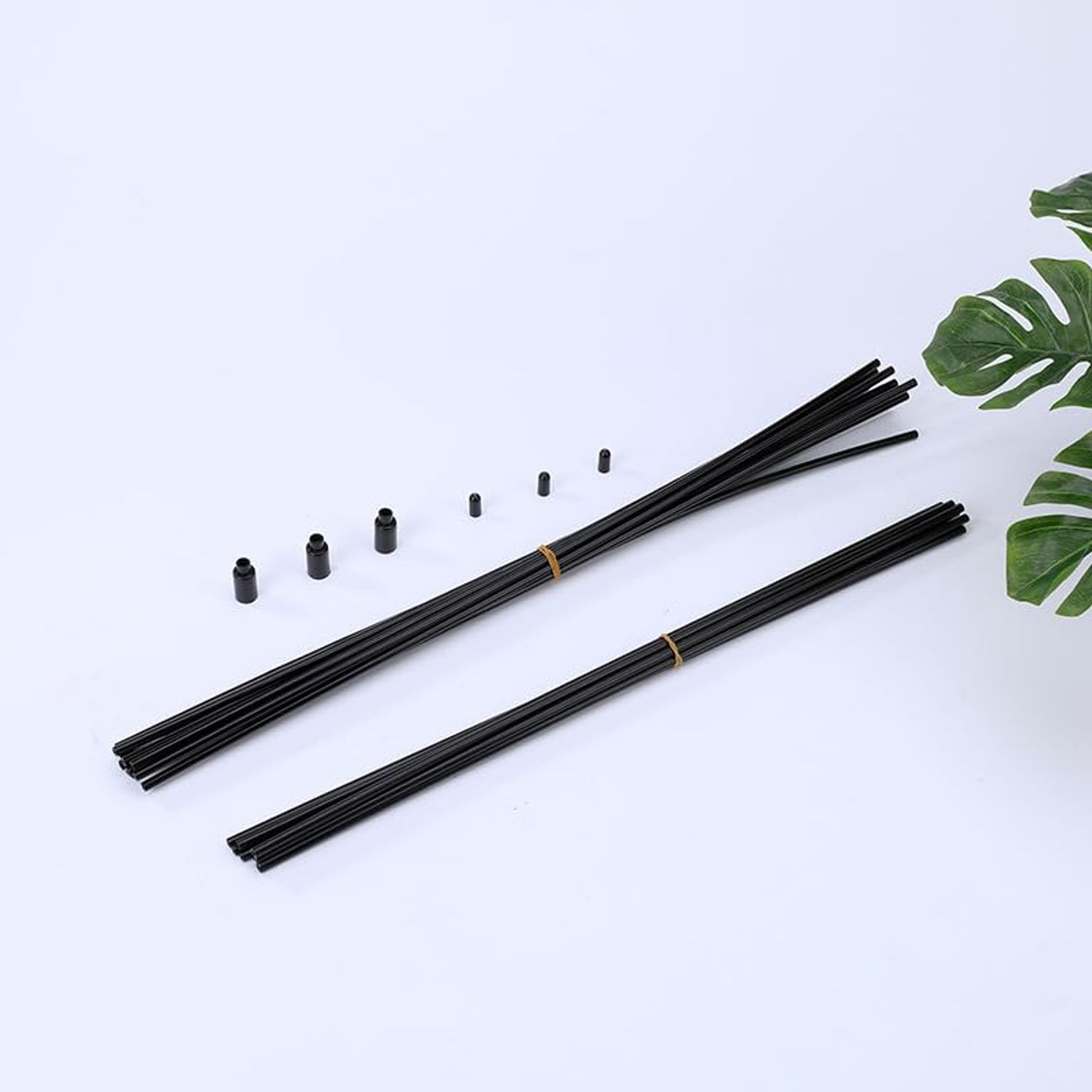 SquEqu 10 Pack Cat Interactive Toy Wand Replacement Rod 15'' DIY Kitten Teaser Plastic Tube Stick for Kitty Charmer Ribbon String Rainbow Strap Feather Plush Pet Cats Chaser Refills Bell