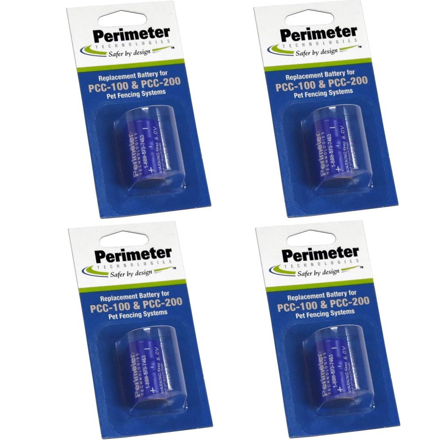 Perimeter Technologies Four Pack Perimeter Pet Fencing Dog Collar Batteries by (4-Pack)