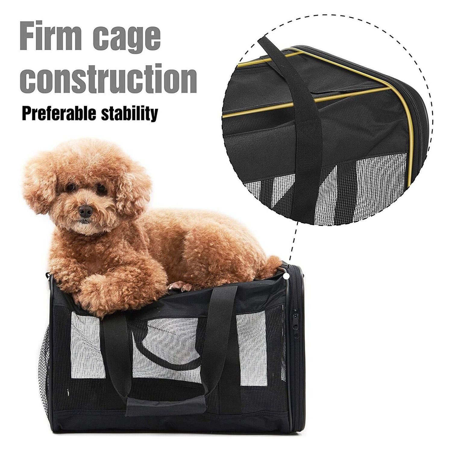 Pet Dog Cat Carrier Bag Soft Sided Collapsible Travel Case Airline Approved